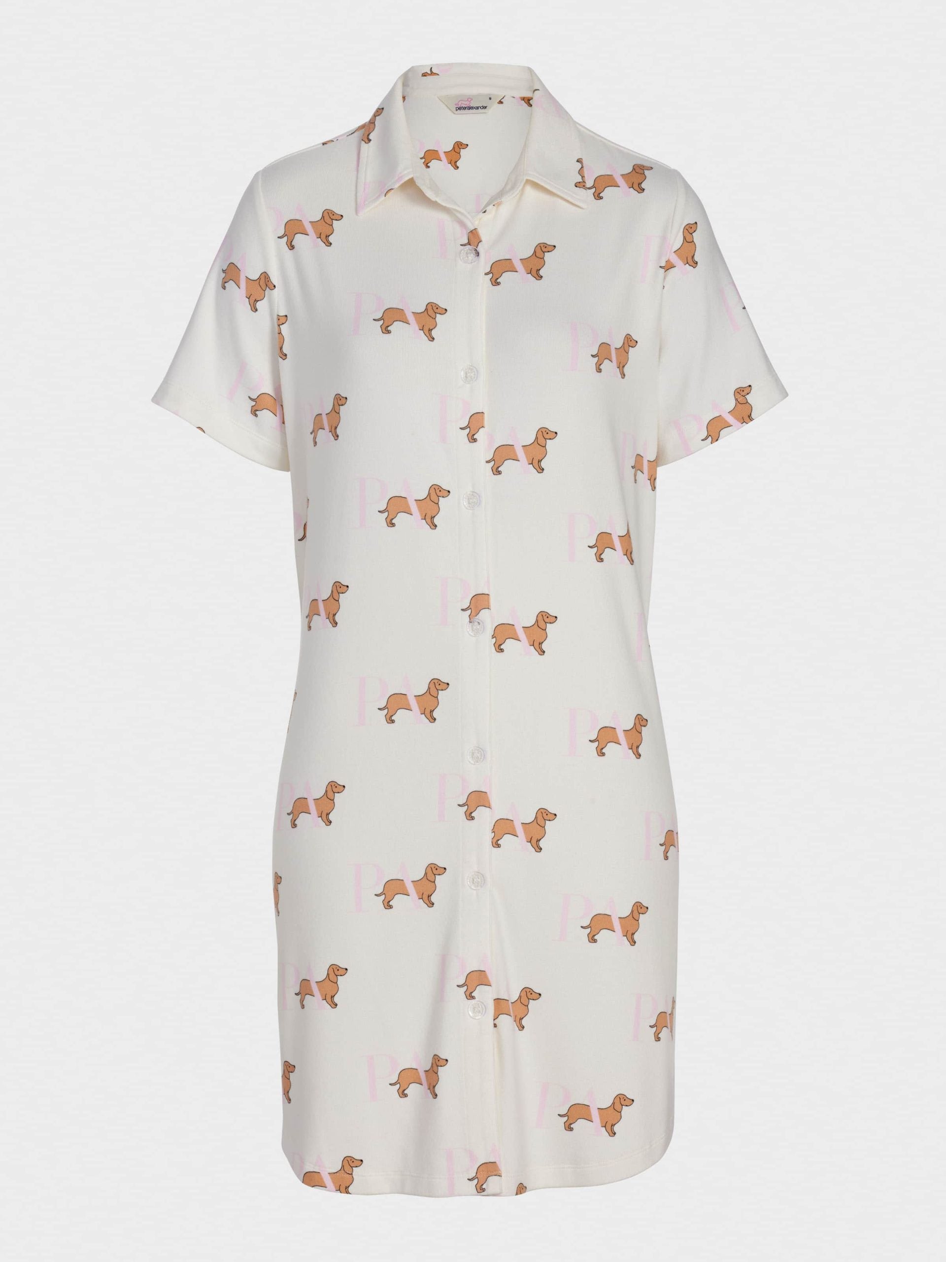 P.A. Penny Short Sleeve Plush Nightshirt multi