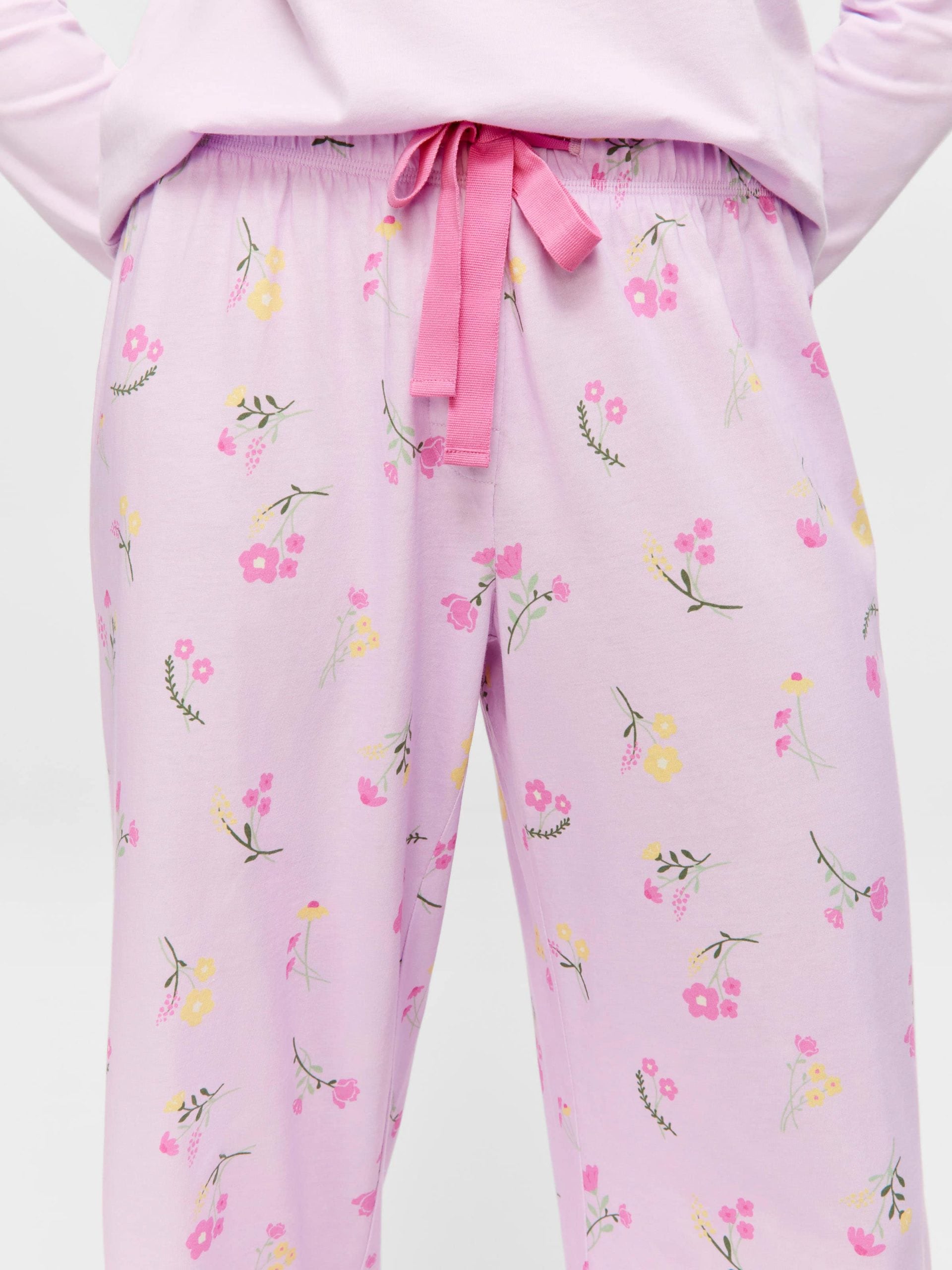 Purple Floral Ditsy Tapered Pj Pant multi