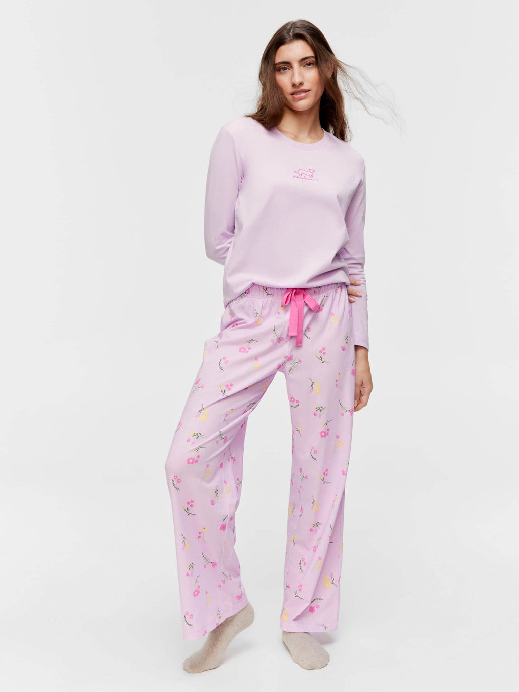 Purple Floral Ditsy Tapered Pj Pant multi