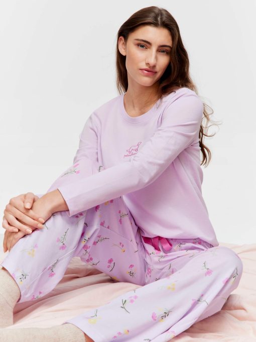 Purple Floral Ditsy Tapered Pj Pant multi