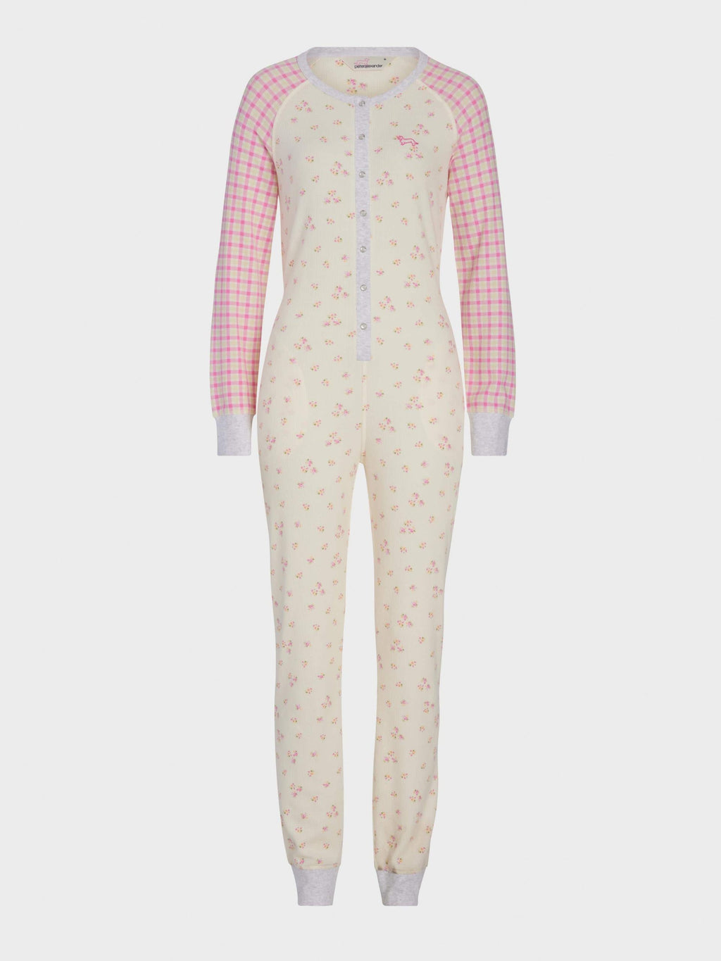 Waffle Contrast Print Onesie Multi