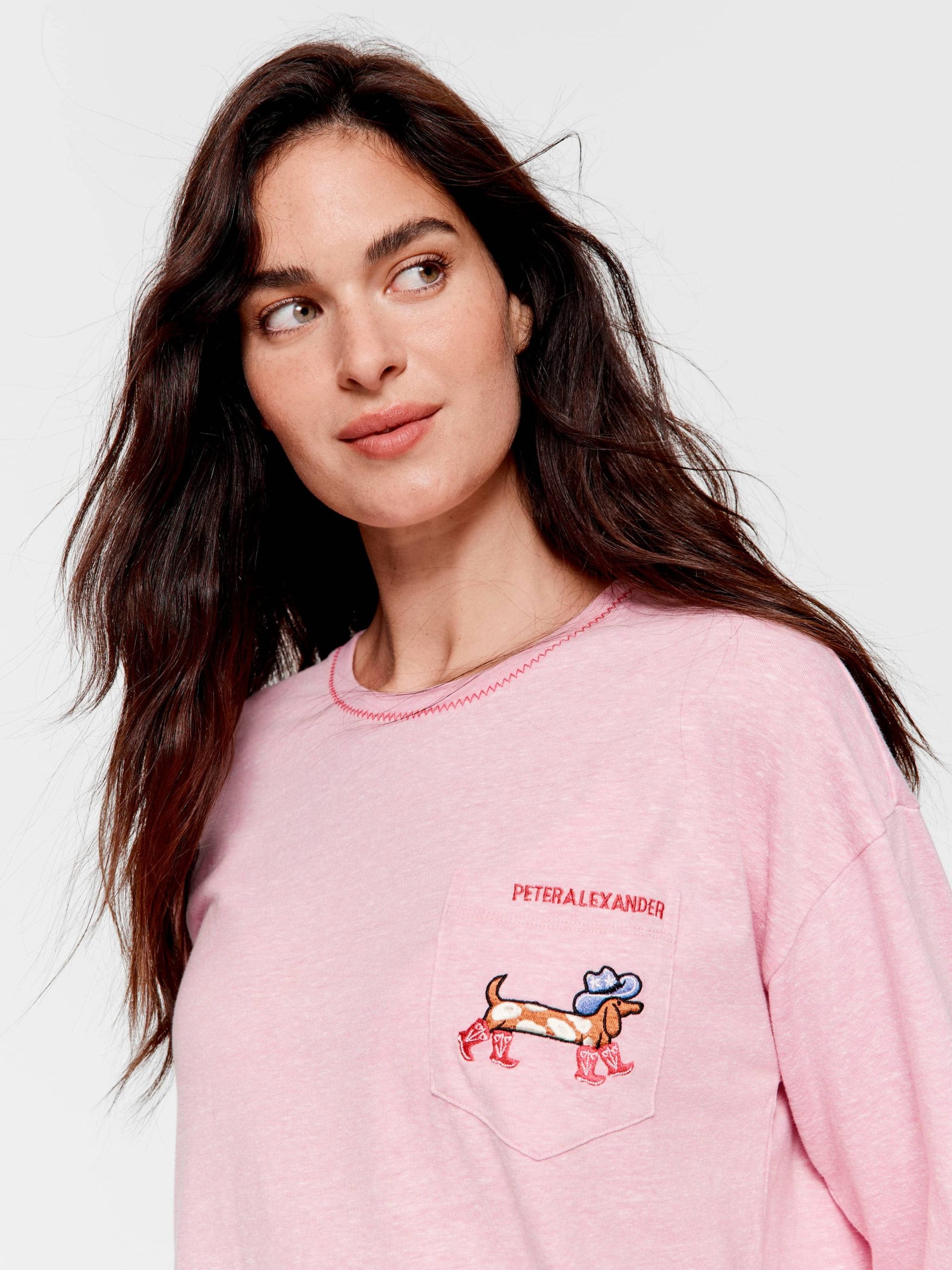 Cowdog Long Sleeve Top Pale Pink