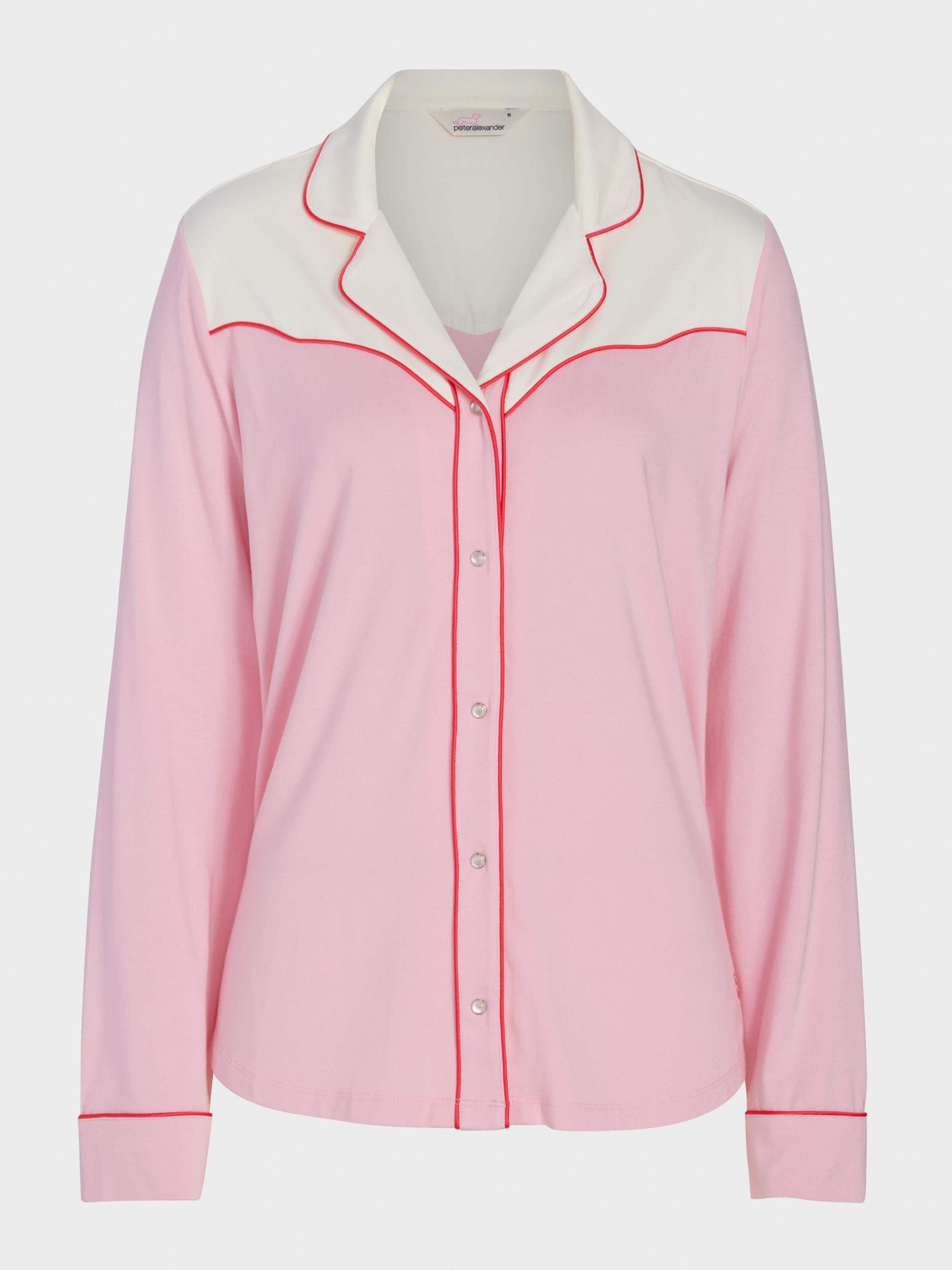 Western Bamboo Jersey Long Sleeve Shirt Pink