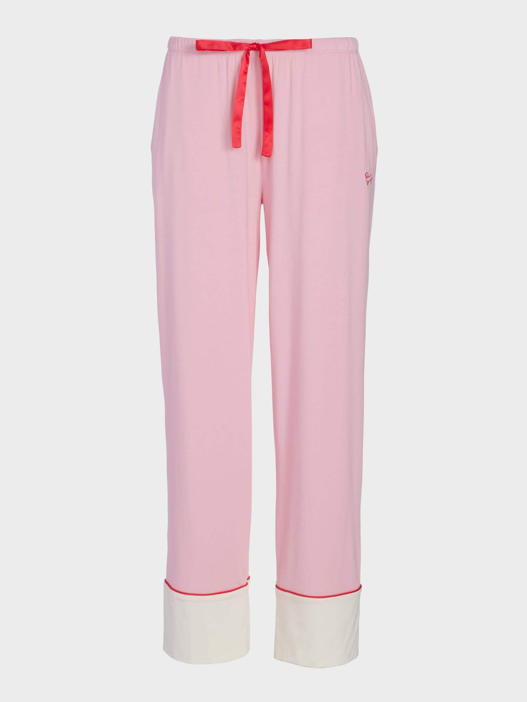Western Bamboo Jersey Straight Leg Pj Pant Pink