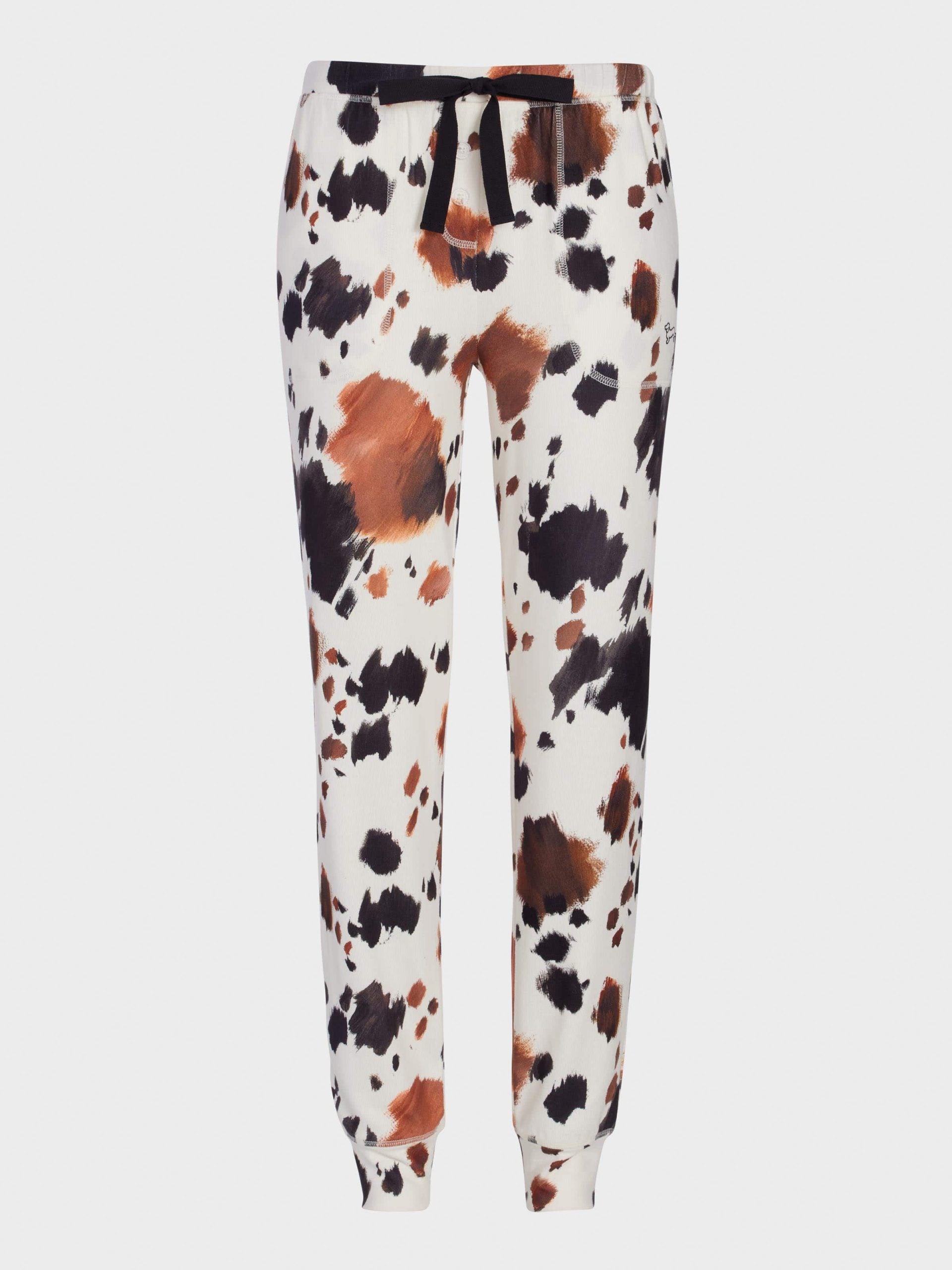 Cow Plush Easy Pj Pant Multi