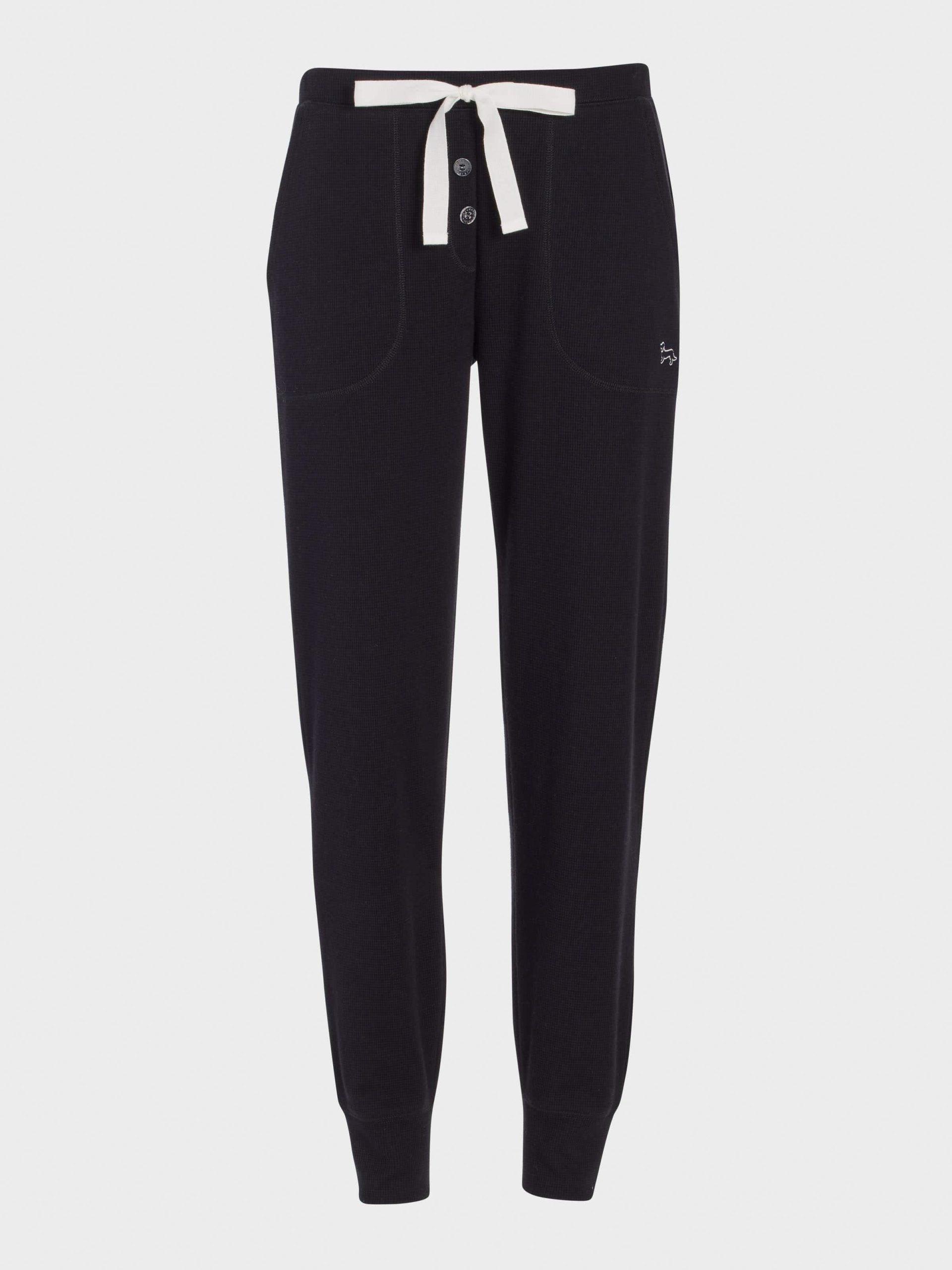 Black Waffle Easy Pj Pant Black