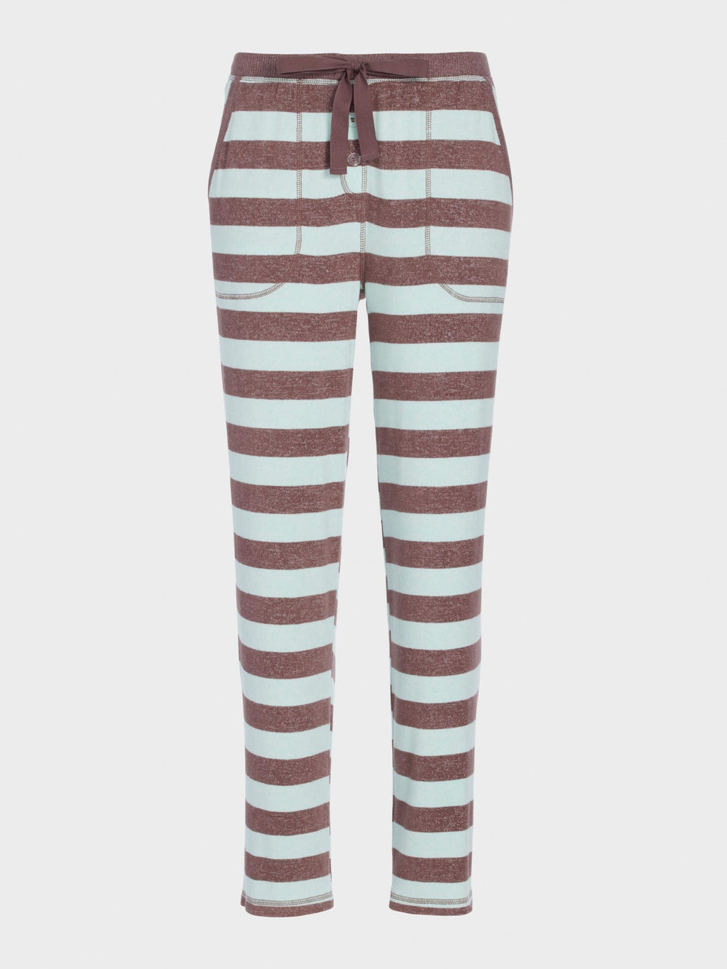 Mint Choc Fuzzy Stripe Straight Leg Pj Pant multi