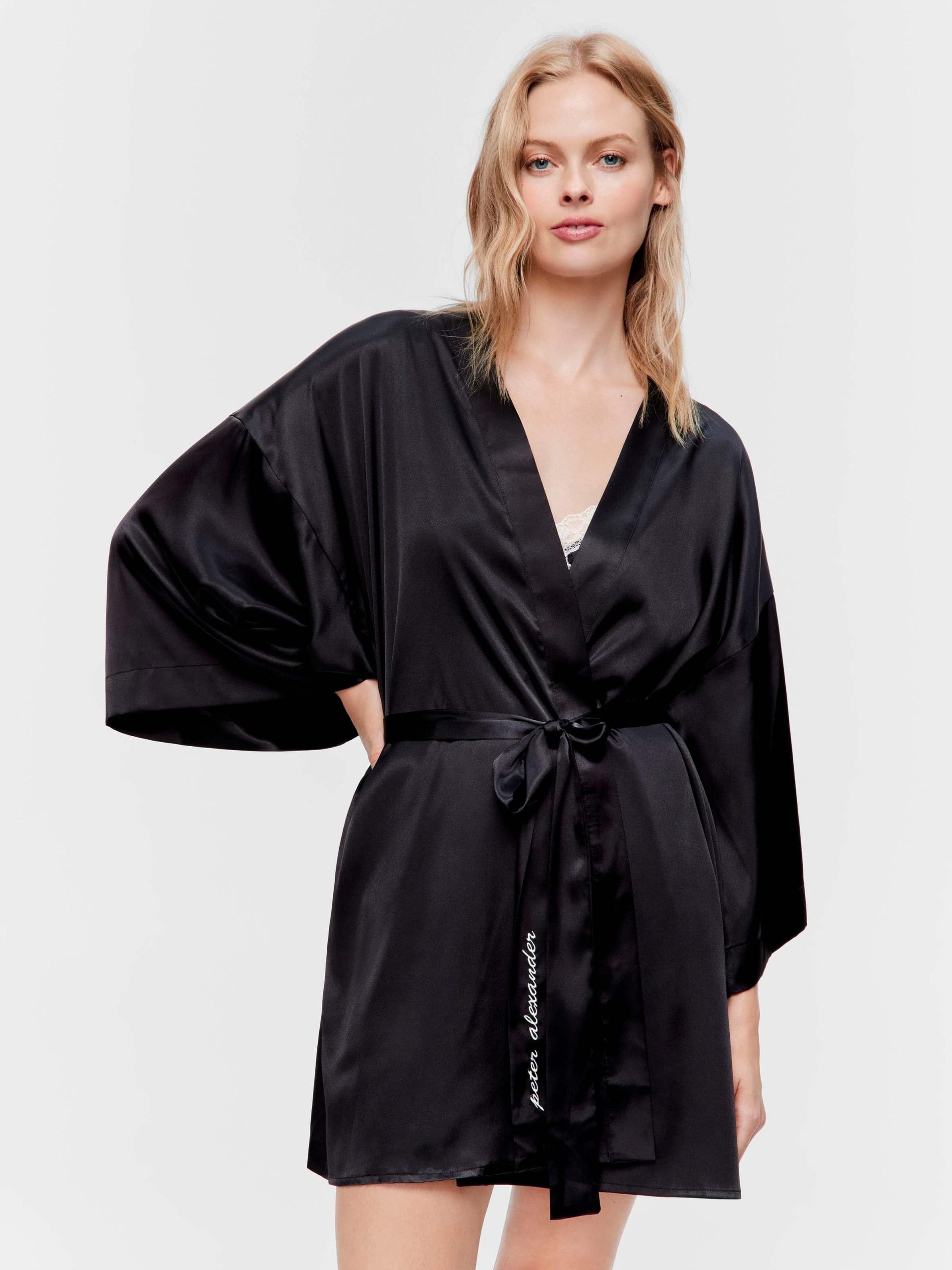 Boudoir Satin Gown black