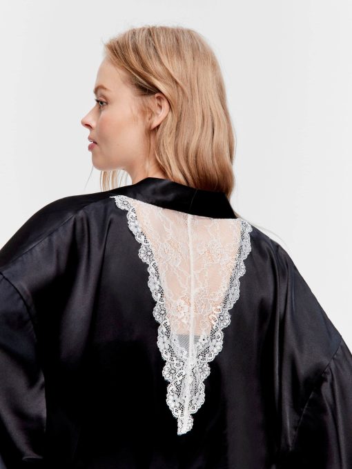 Boudoir Satin Gown black