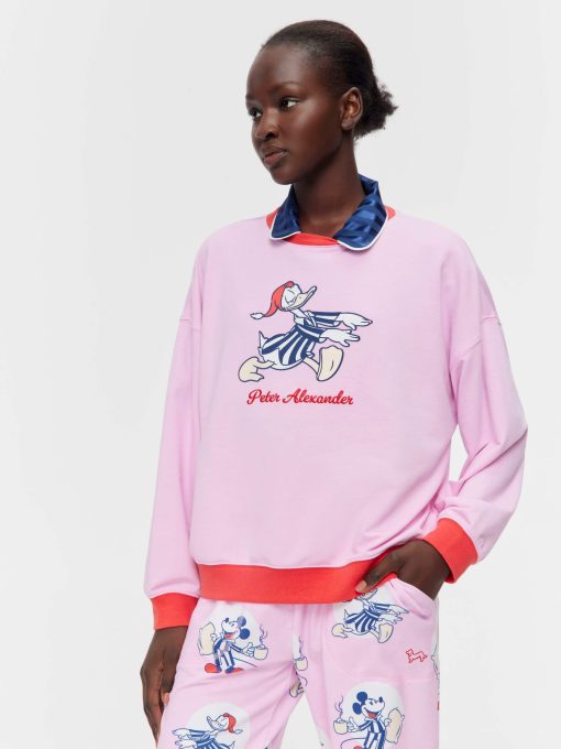 Sleepy Donald Duck Sweater Pink