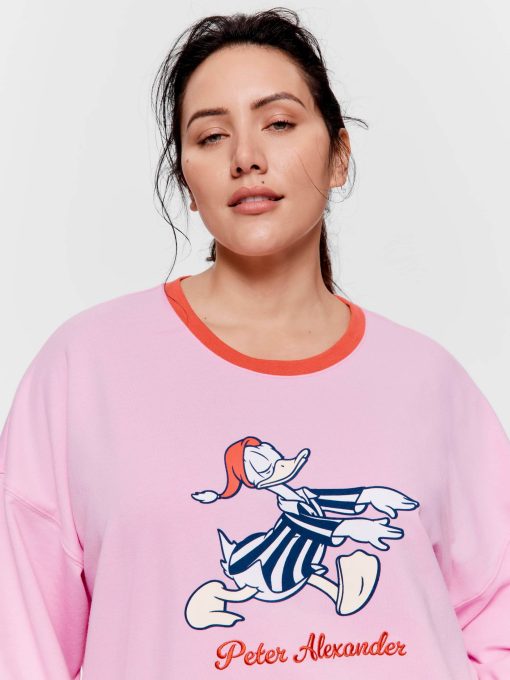 P.A. Plus Sleepy Donald Duck Sweater Pink