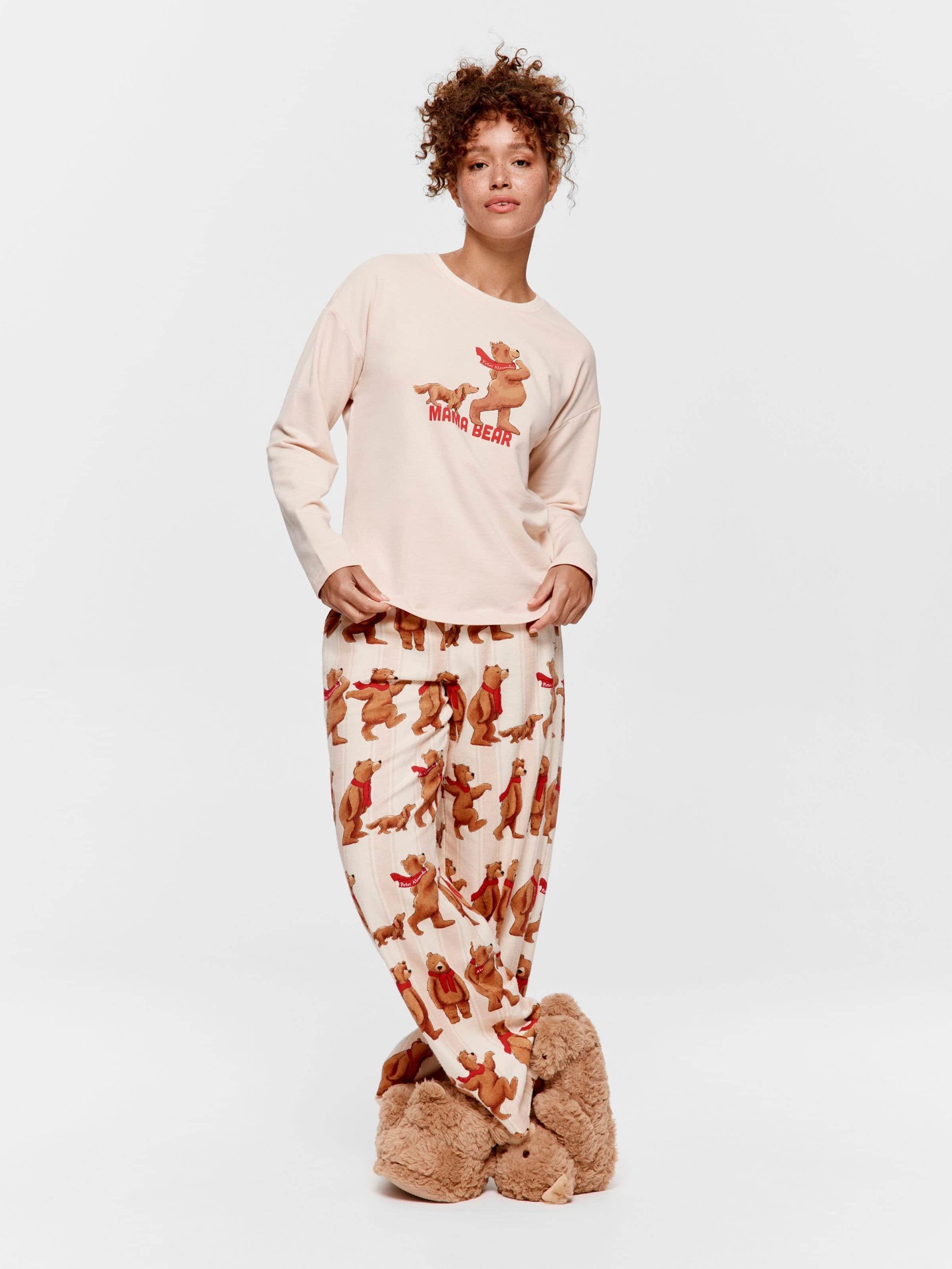 Mama Bear Long Sleeve Top oatmeal