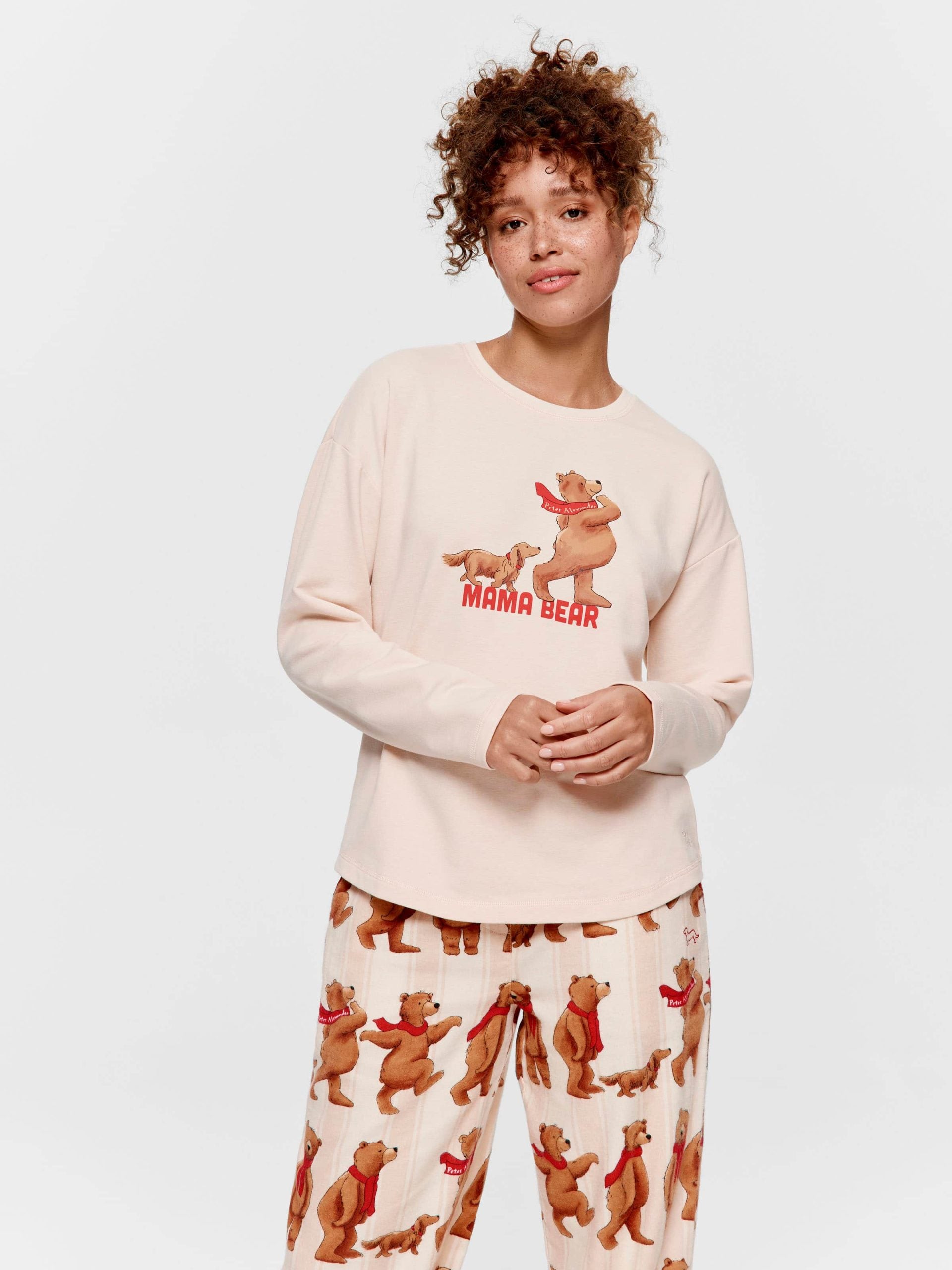 Mama Bear Long Sleeve Top oatmeal