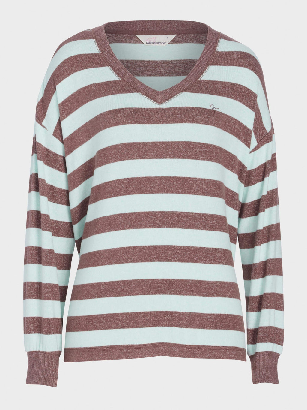 Mint Choc Fuzzy Stripe Sweater multi