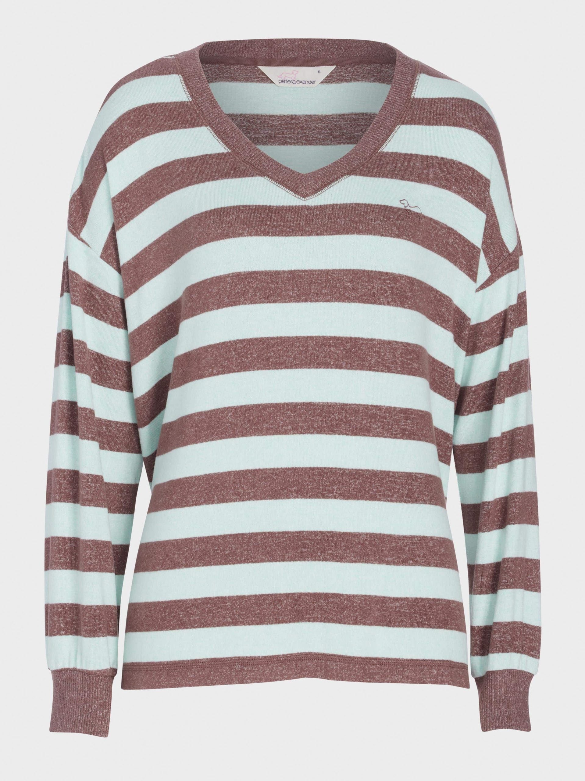 Mint Choc Fuzzy Stripe Sweater multi