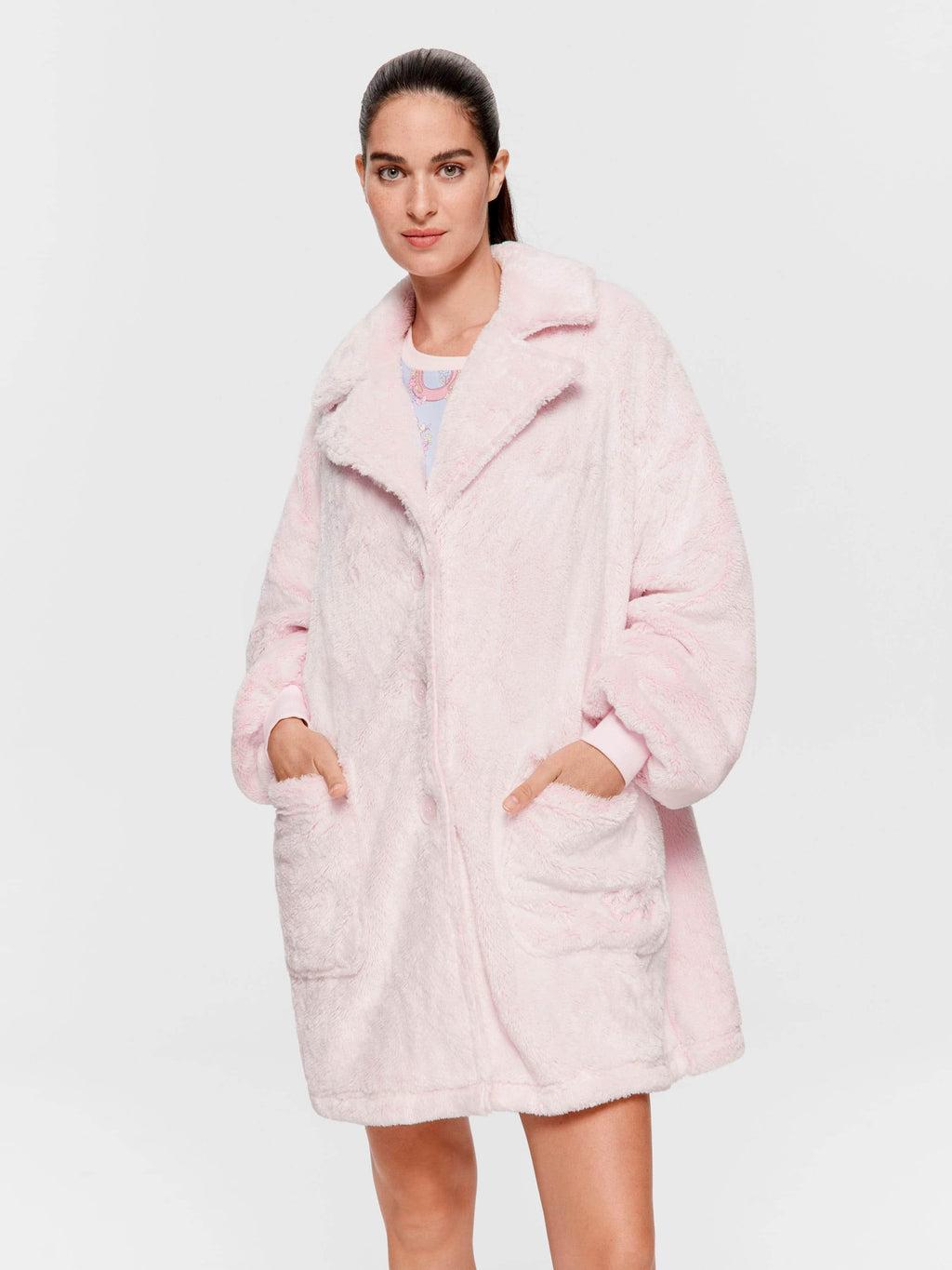 Oversized Fluffy Pink Gown Pink