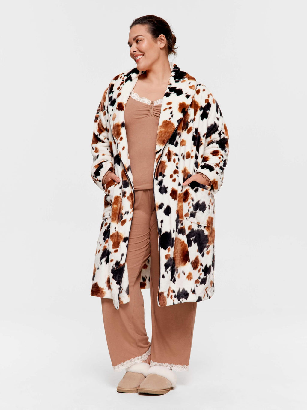 P.A. Plus Cow Print Gown Multi