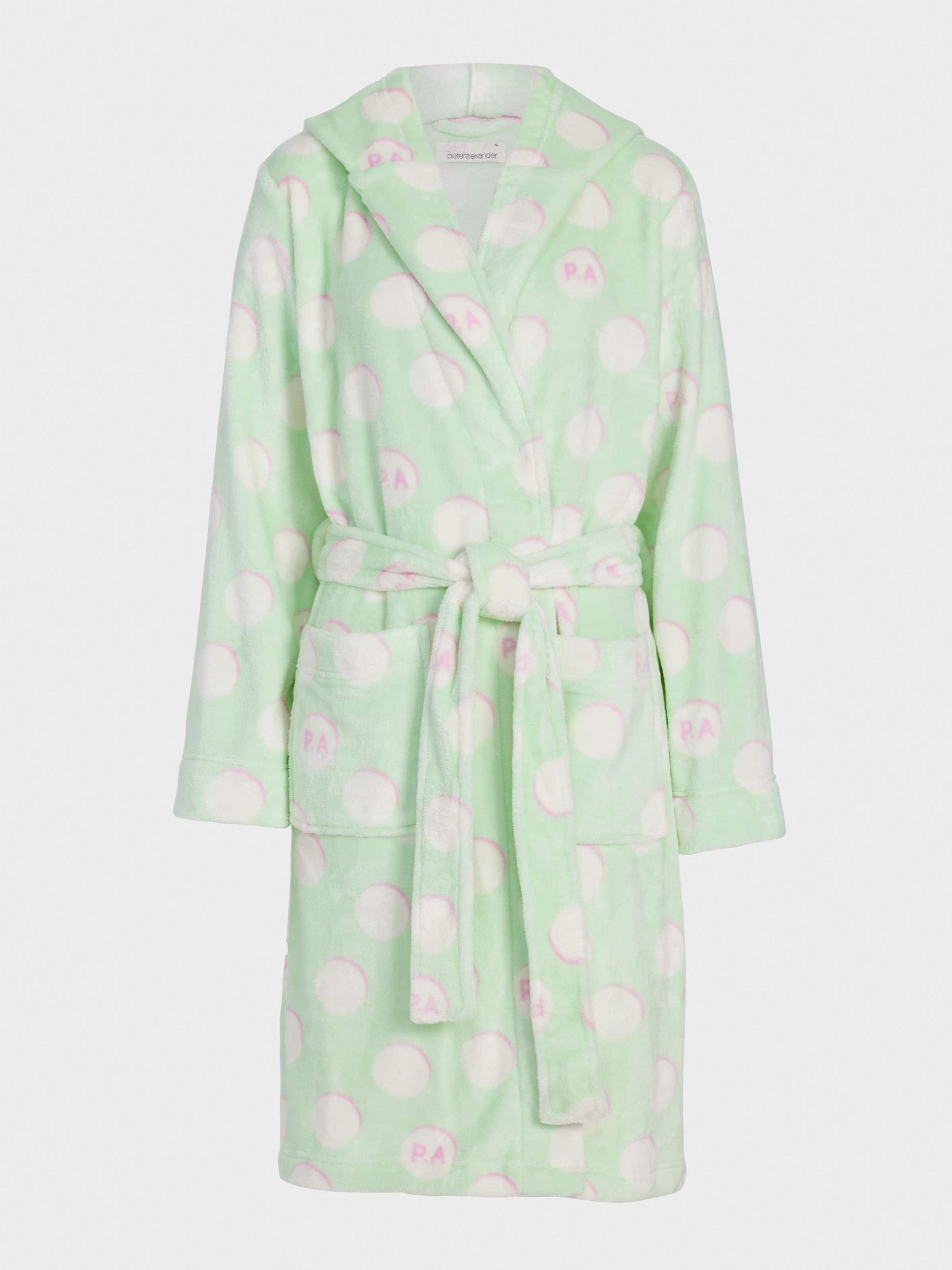 Mint Spot Hooded Gown multi