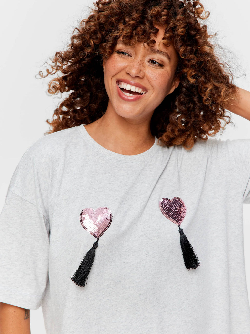 Tassel Sleep Tee grey