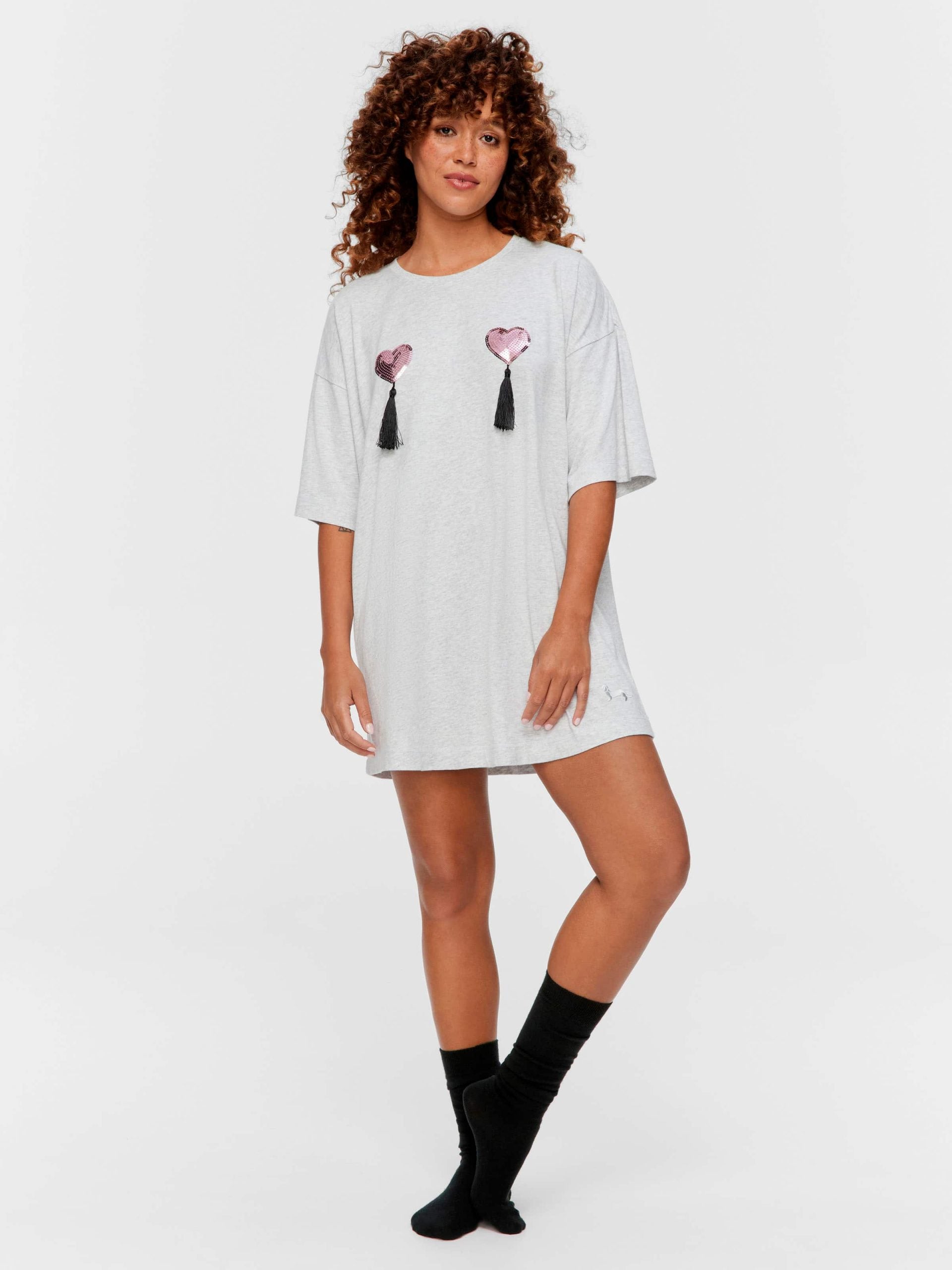 Tassel Sleep Tee grey