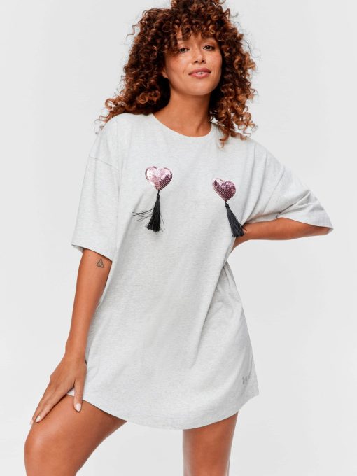 Tassel Sleep Tee grey