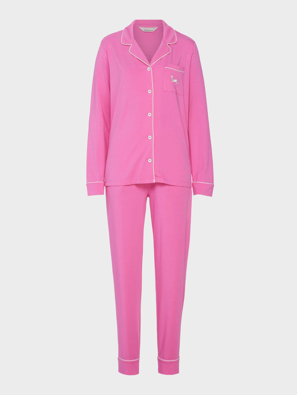Hot Pink Bamboo Jersey Long Pj Set pink