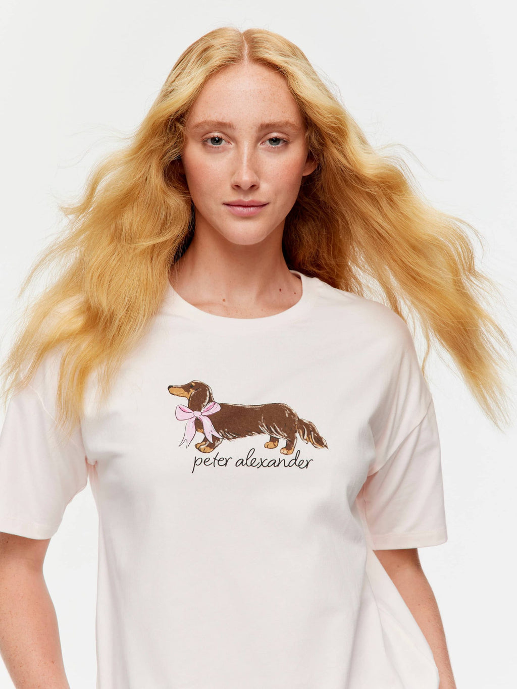 Penny With Bow Tee Pink