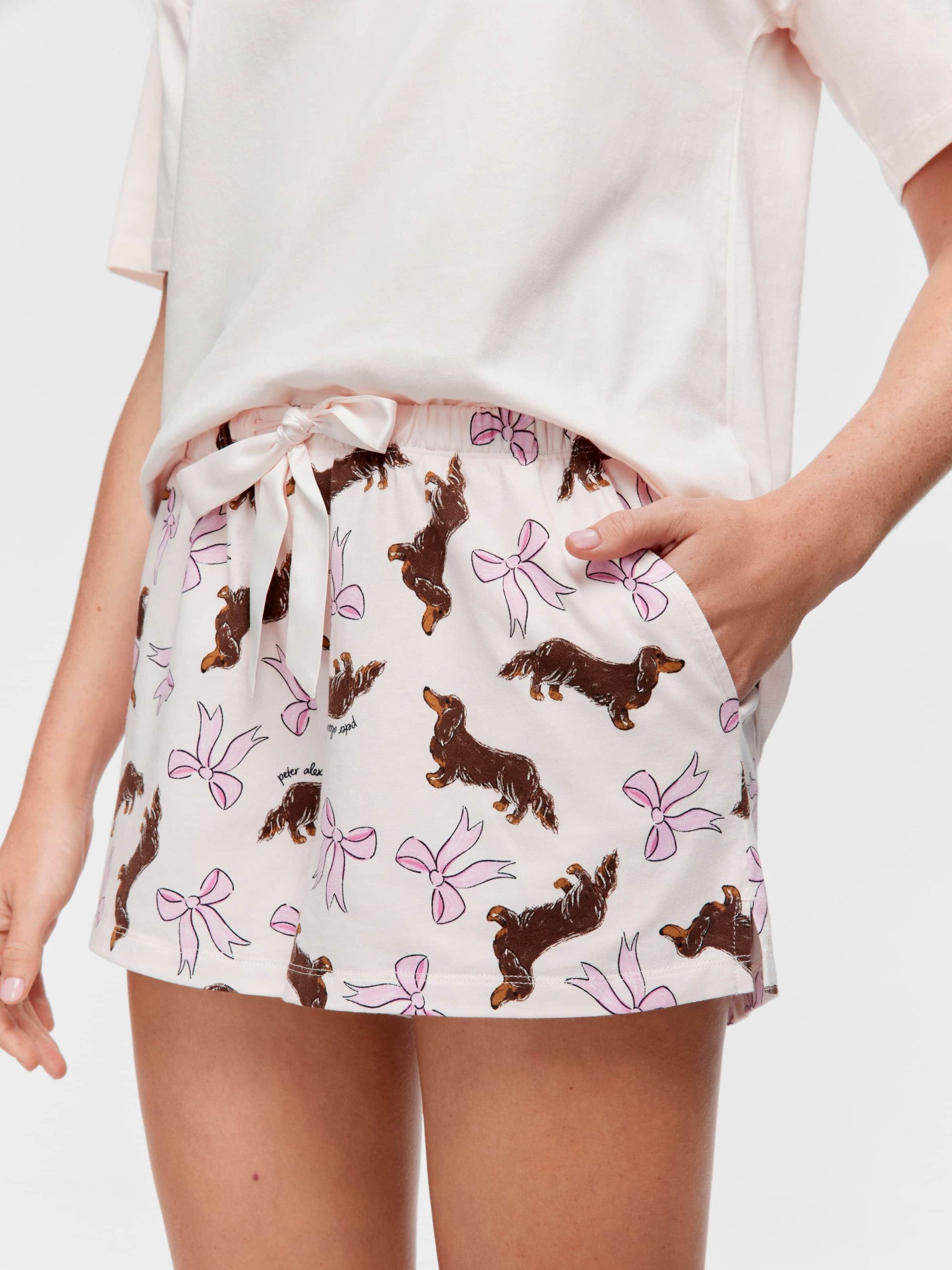 Penny With Bow Mid Short Multi