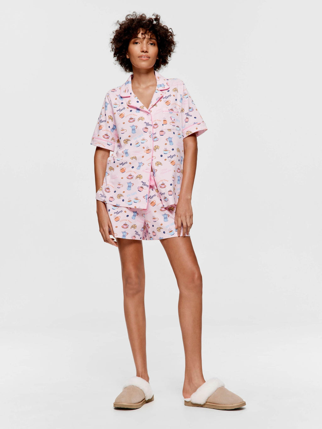 Breakfast Shortie Shirt Pj Set multi