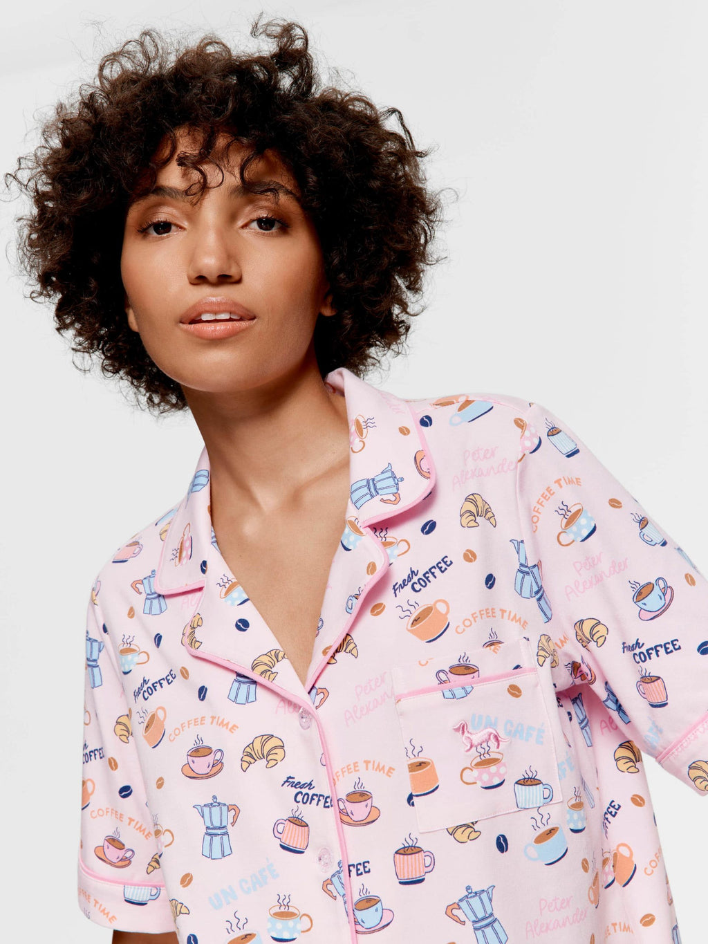 Breakfast Shortie Shirt Pj Set multi