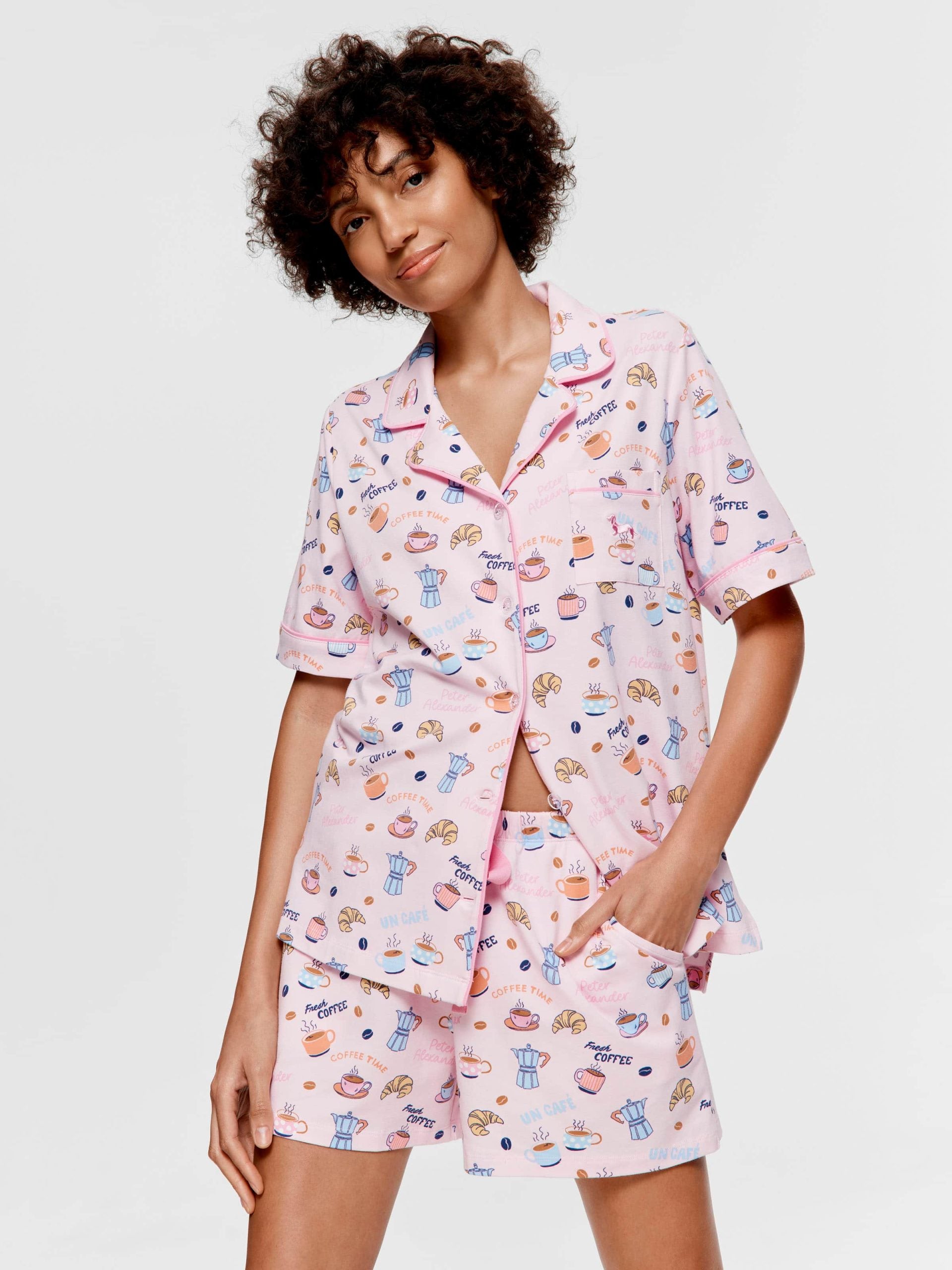 Breakfast Shortie Shirt Pj Set multi