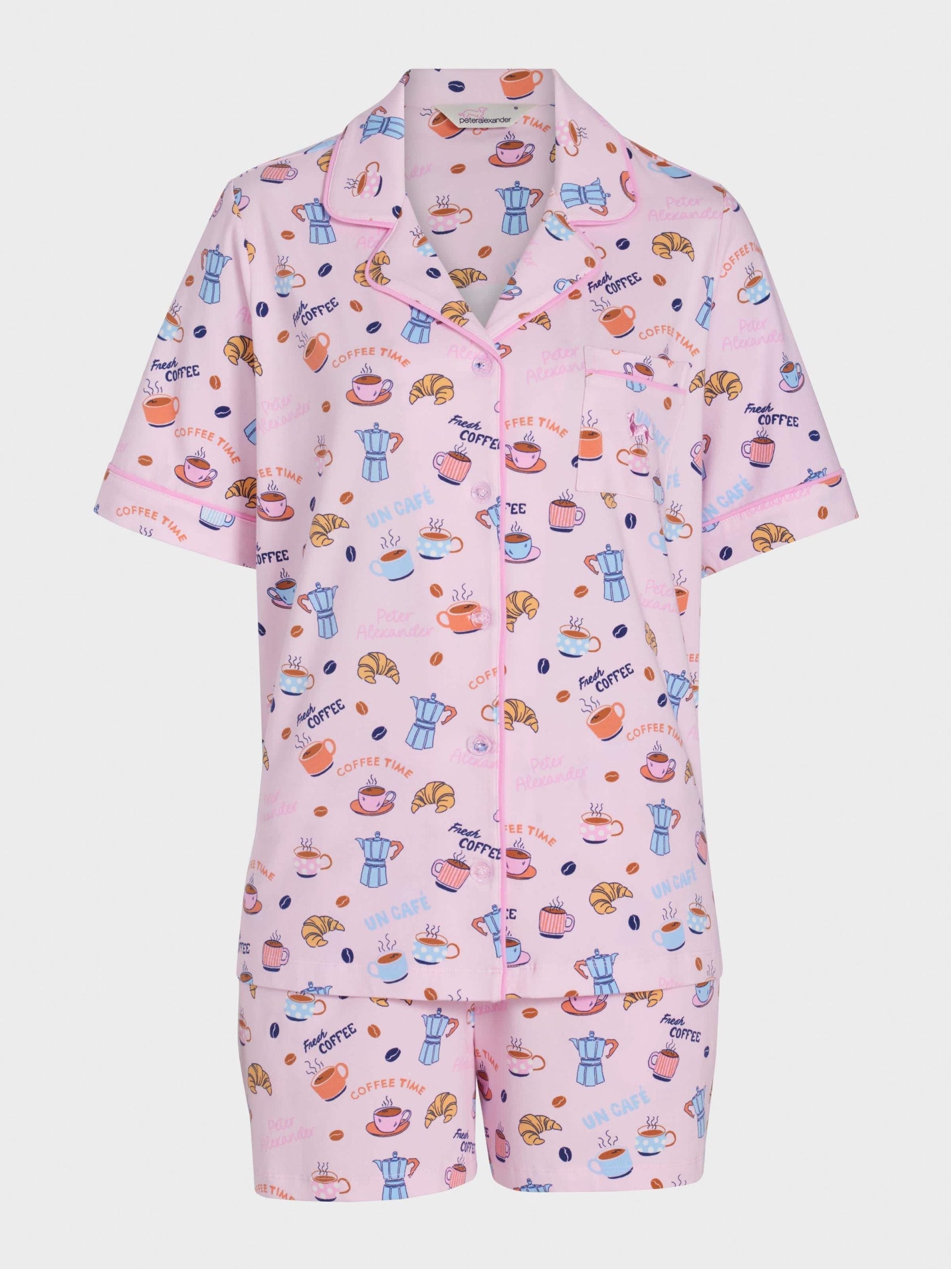 Breakfast Shortie Shirt Pj Set multi