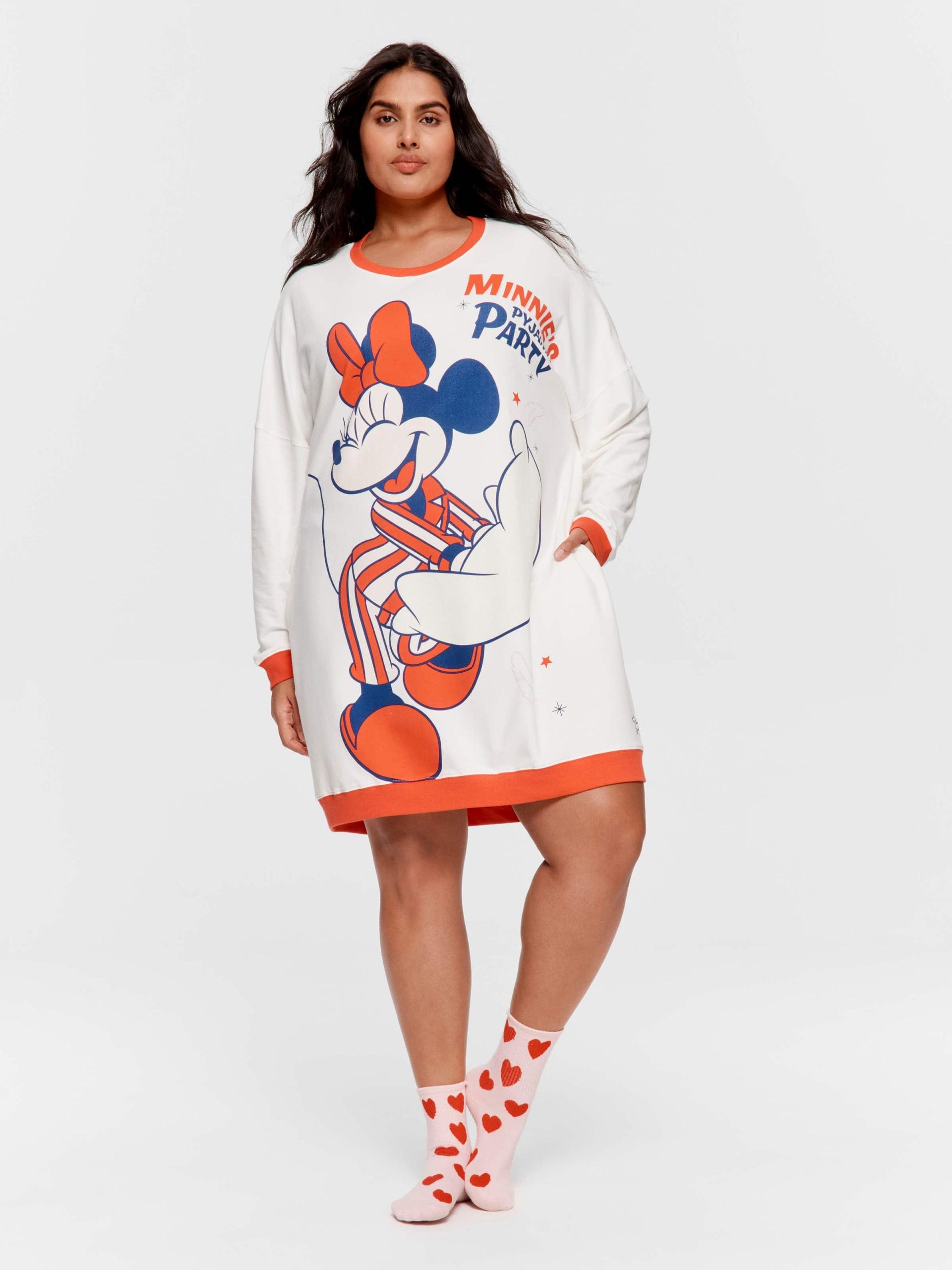 P.A. Plus Minnie Mouse Long Sleeve Sweater Nightie Multi