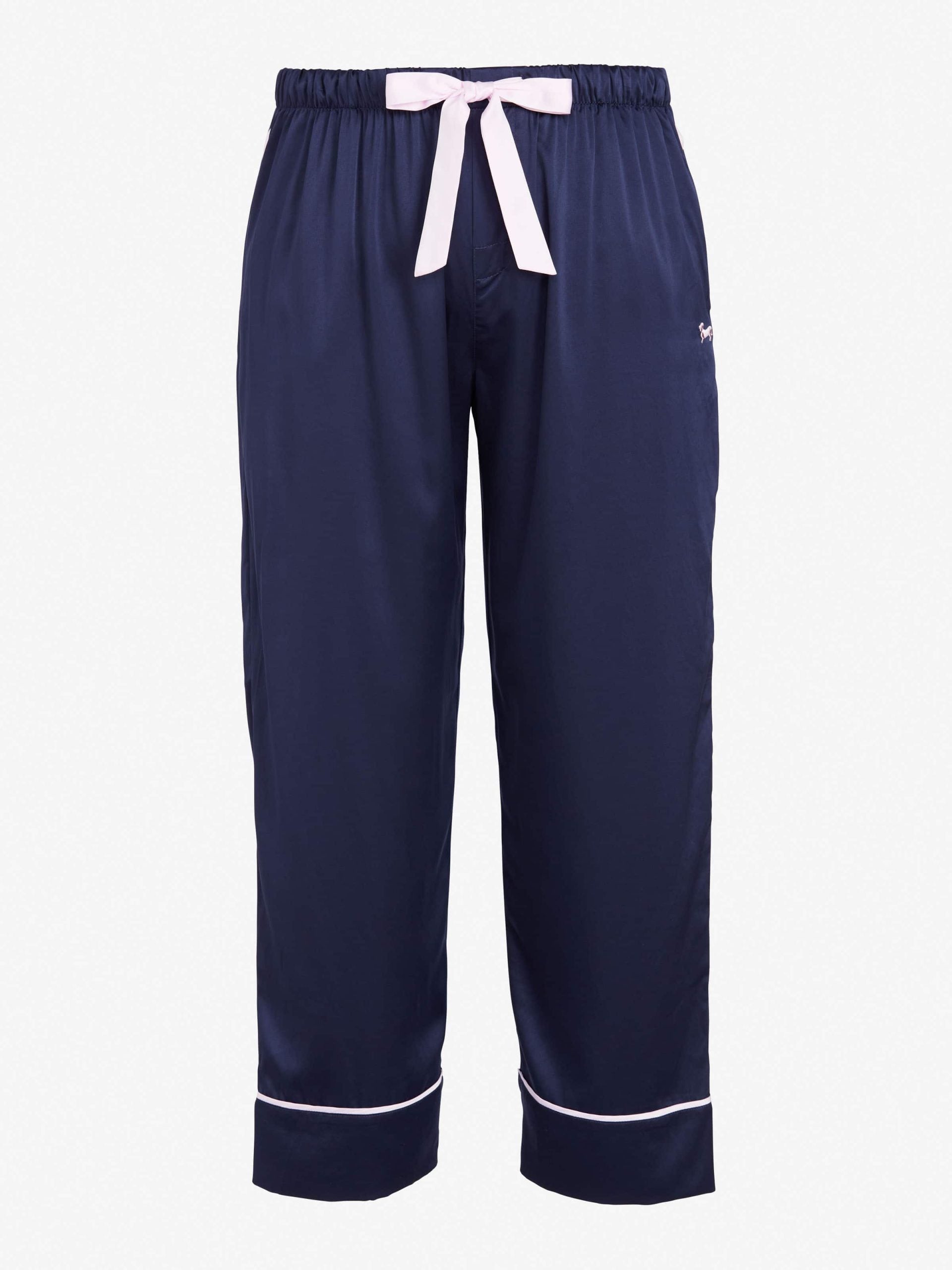 P.A. Plus Navy Tux Luxe Satin Pj Pant Navy