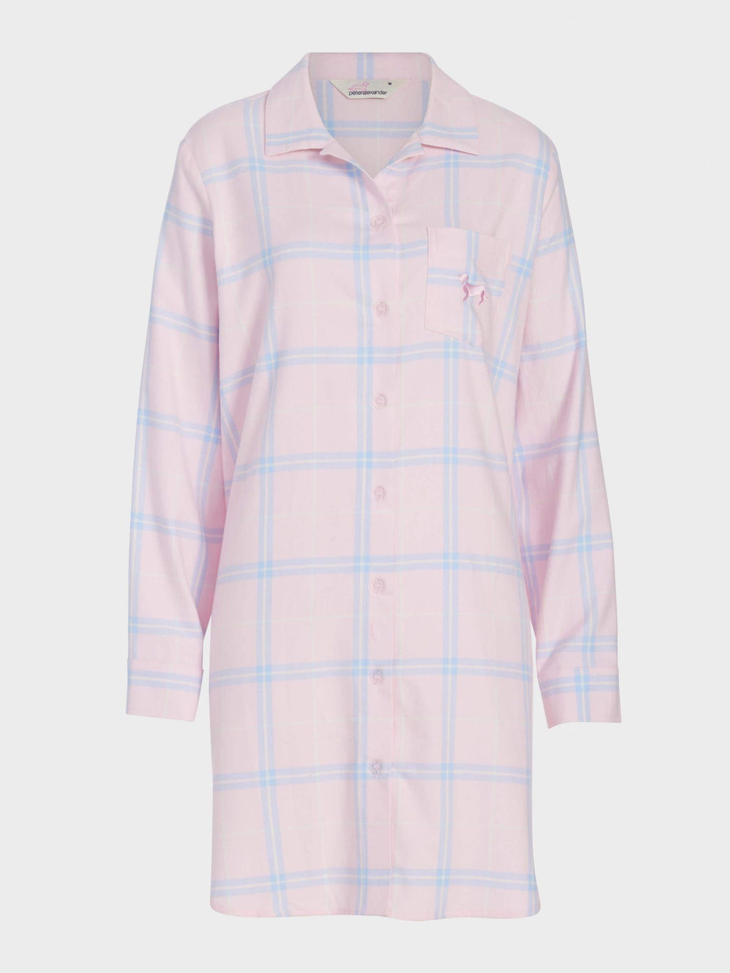 Pink Check Flannelette Nightshirt multi