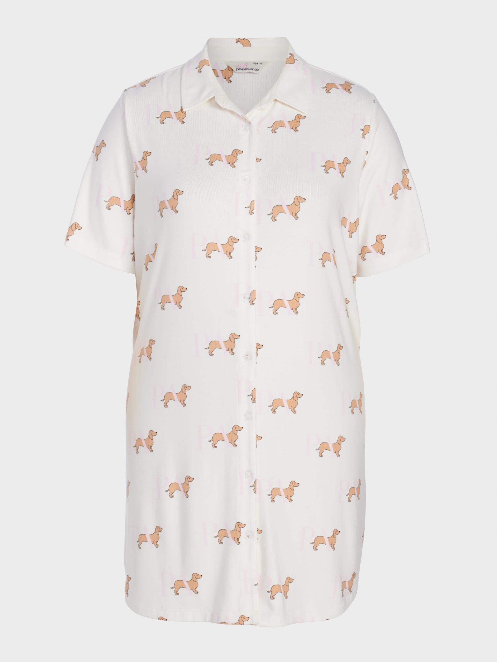 P.A. Plus Penny Short Sleeve Plush Nightshirt Multi