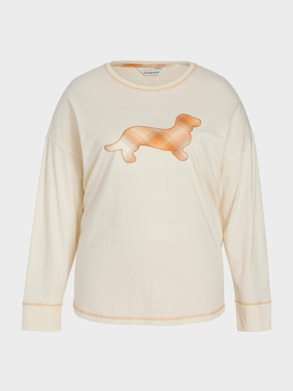 P.A. Plus Contrast Penny Oversized Long Sleeve Top Oatmeal