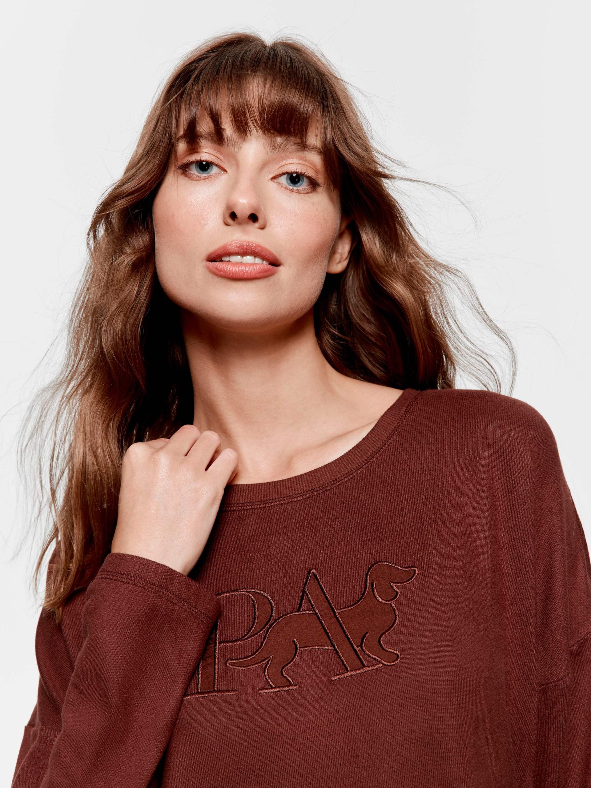 Chocolate Plush Logo Sweater chocolate