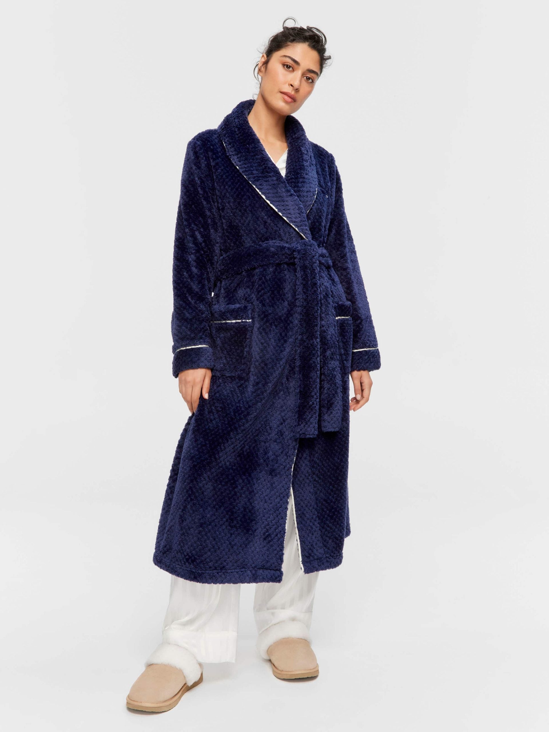 Peters Navy Jacquard Gown navy