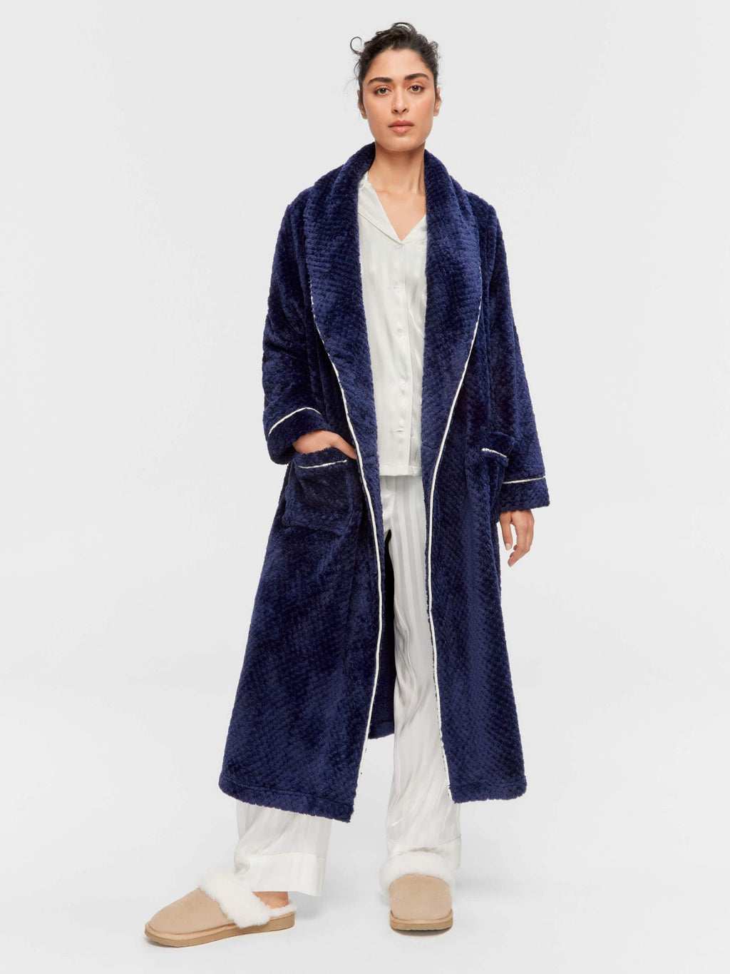 Peters Navy Jacquard Gown navy