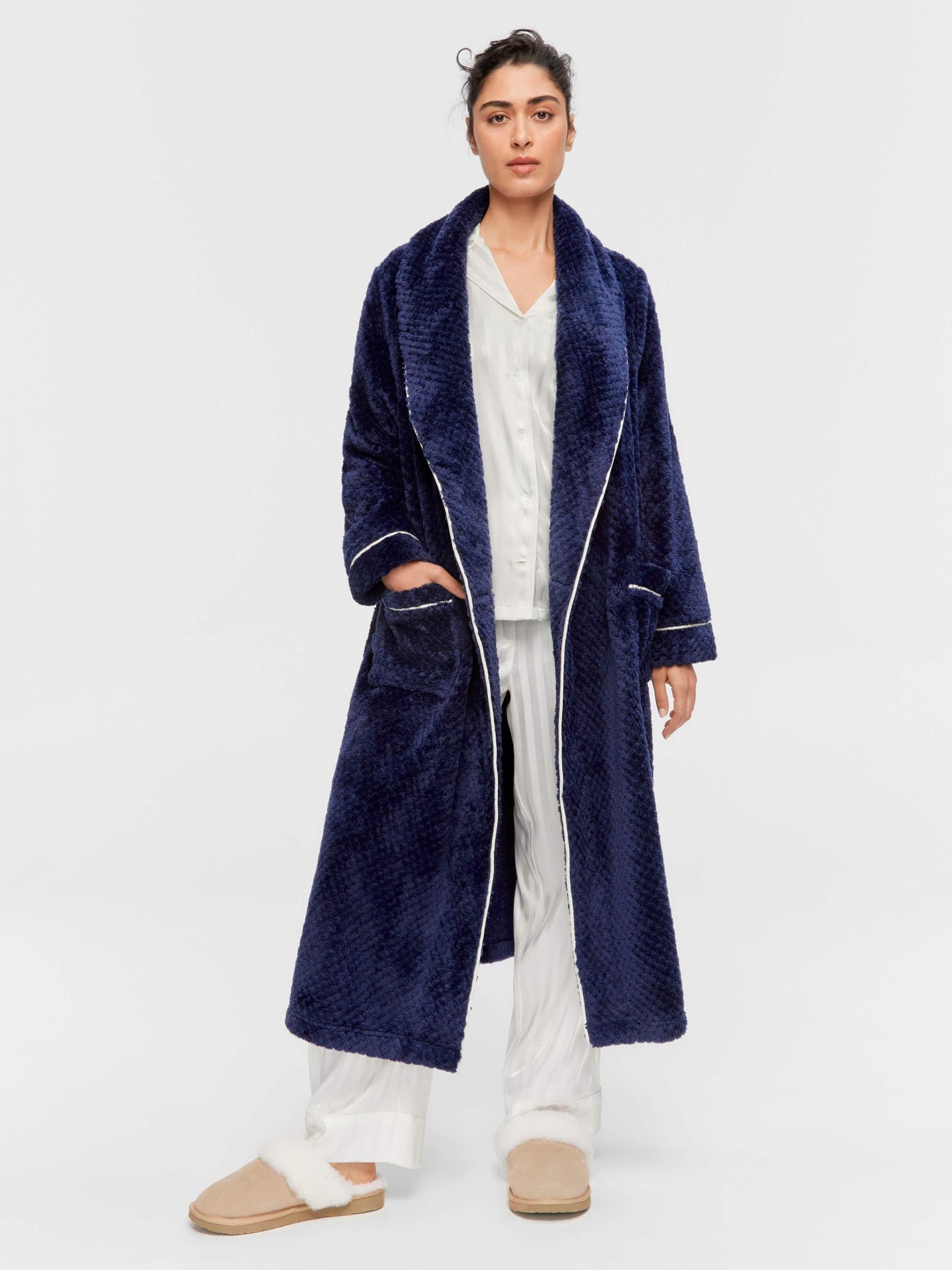 Peters Navy Jacquard Gown navy