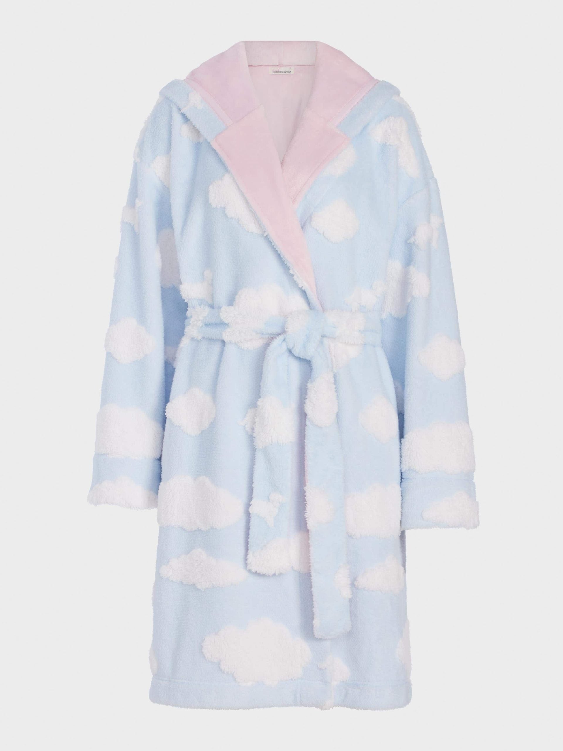 Fluffy Cloud Hooded Gown multi