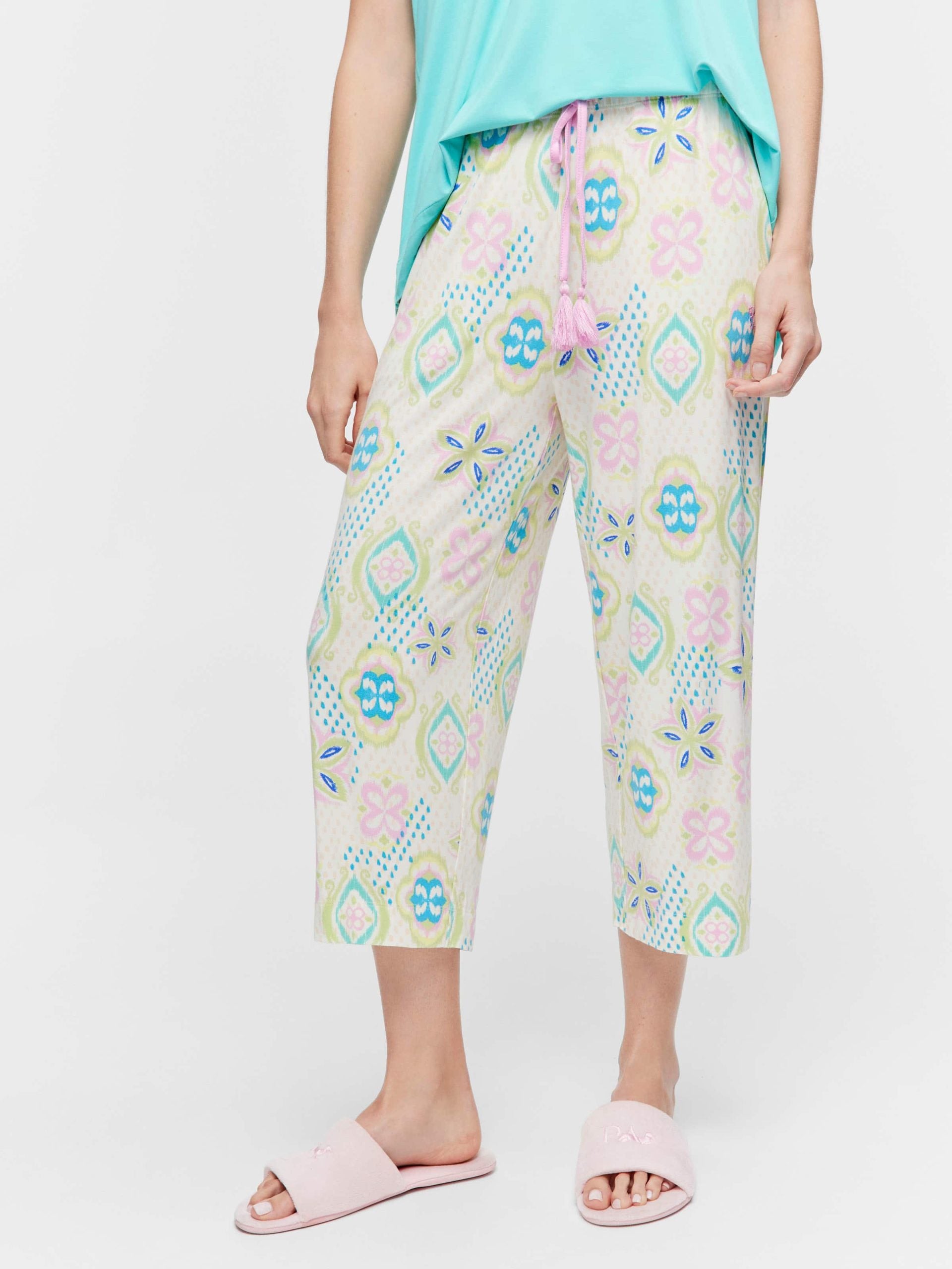 Pastel Printed 3/4 Pj Pant multi