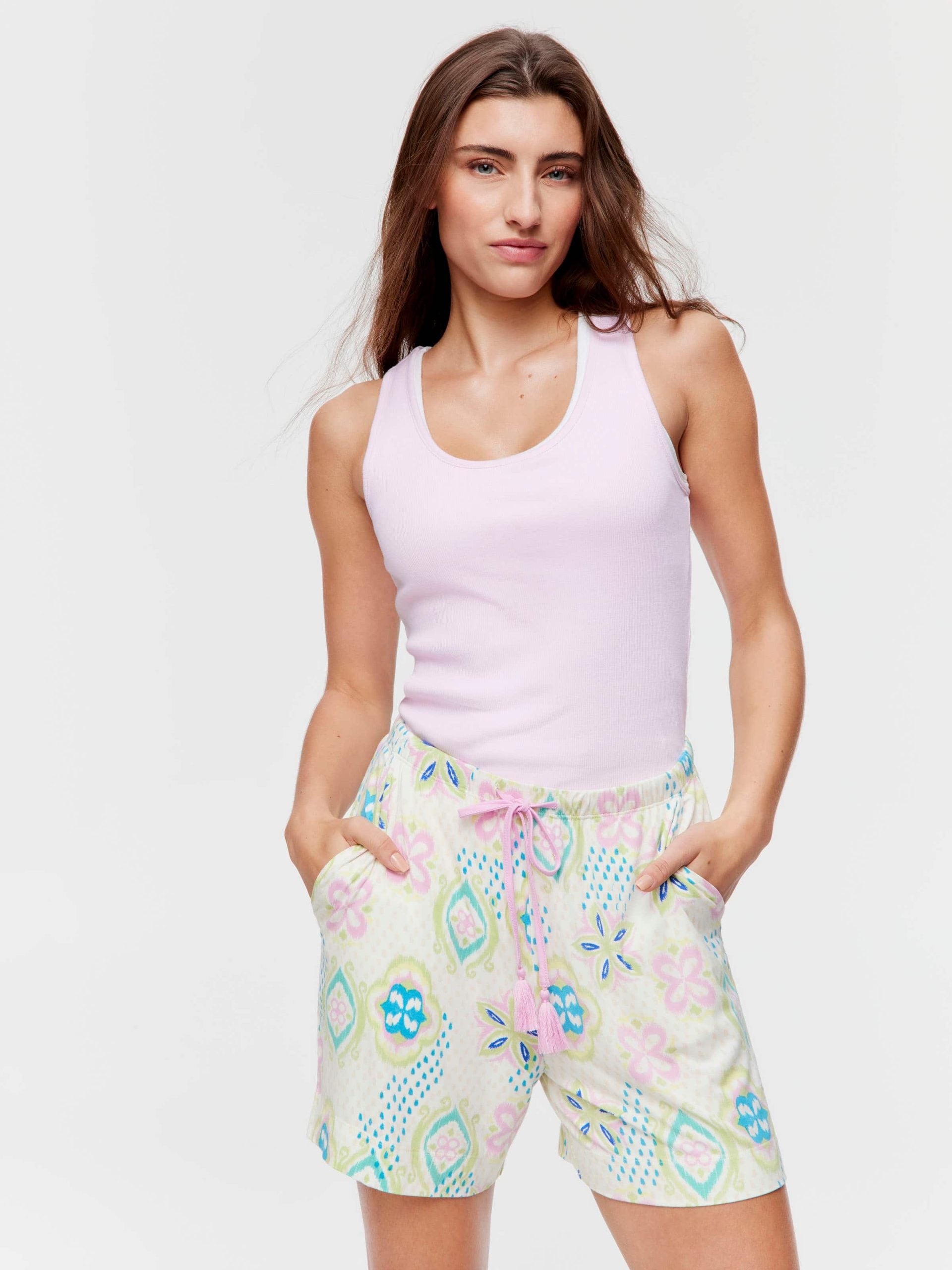 Pastel Printed Long Short multi