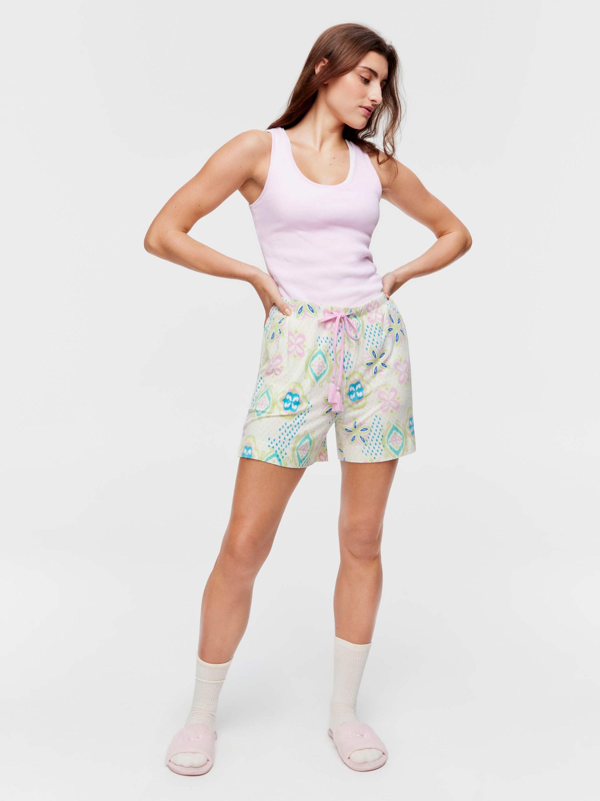Pastel Printed Long Short multi