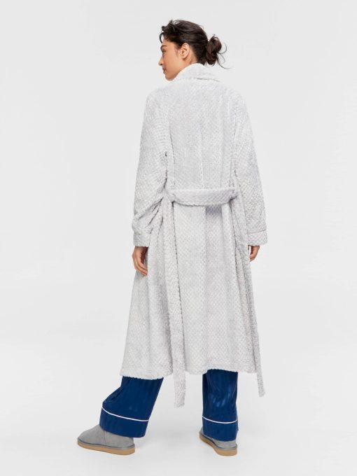 Peters Grey Stripe Jacquard Gown grey