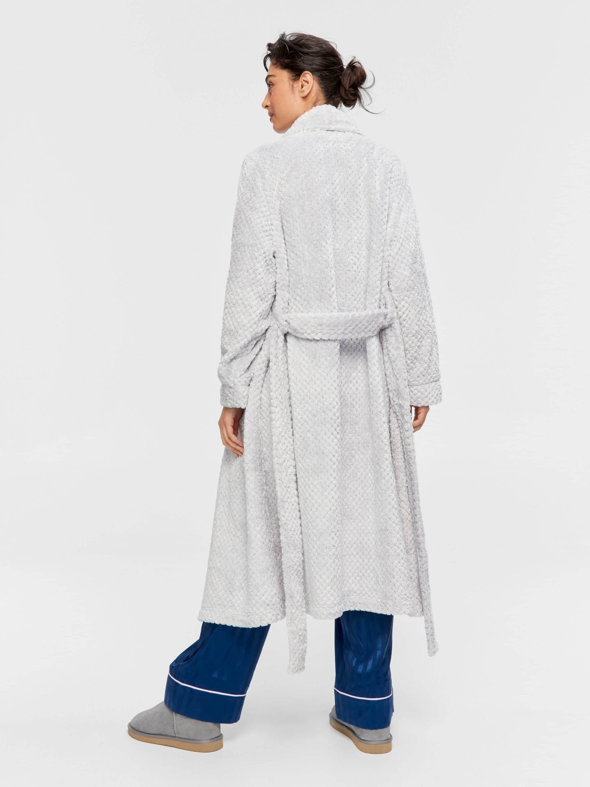 Peters Grey Stripe Jacquard Gown grey