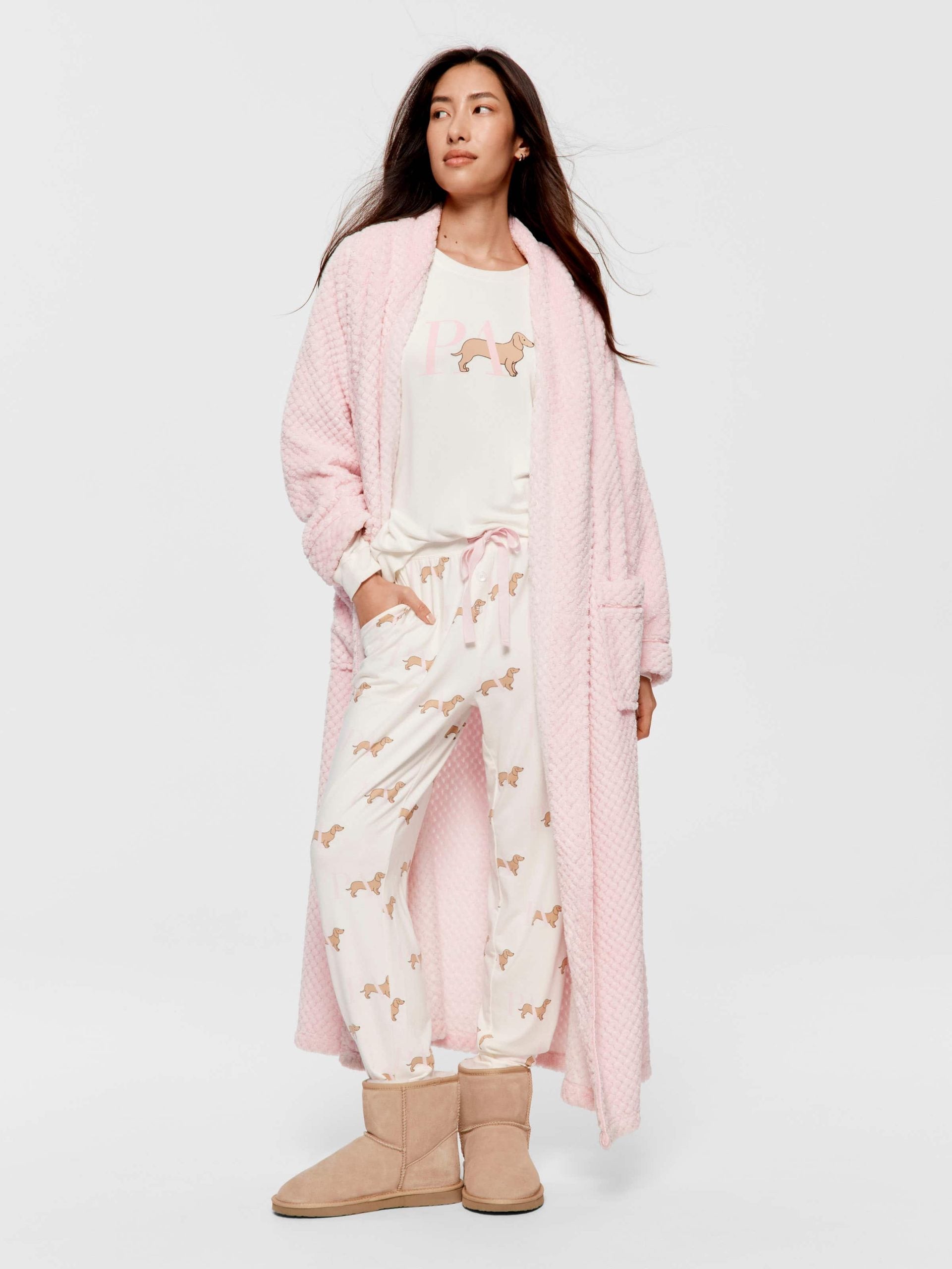Peters Pink Jacquard Gown pink