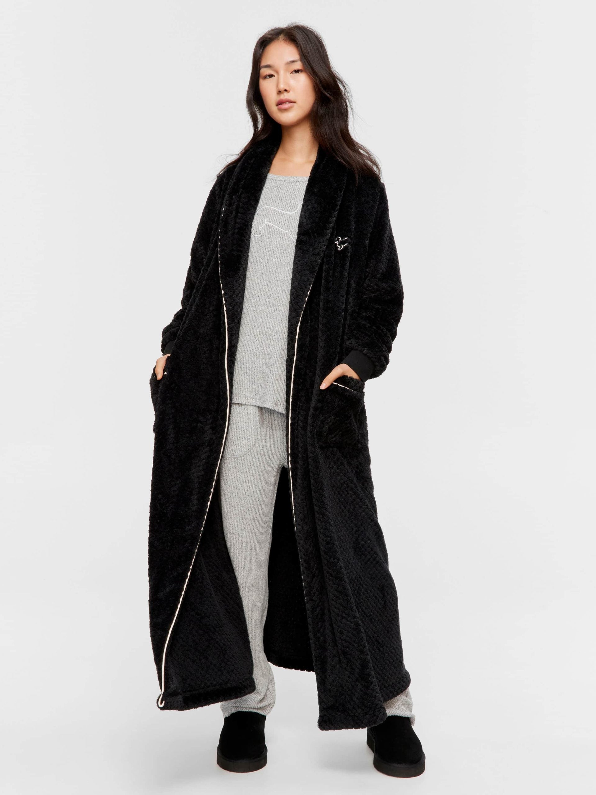 Peters Black Jacquard Full Length Gown black