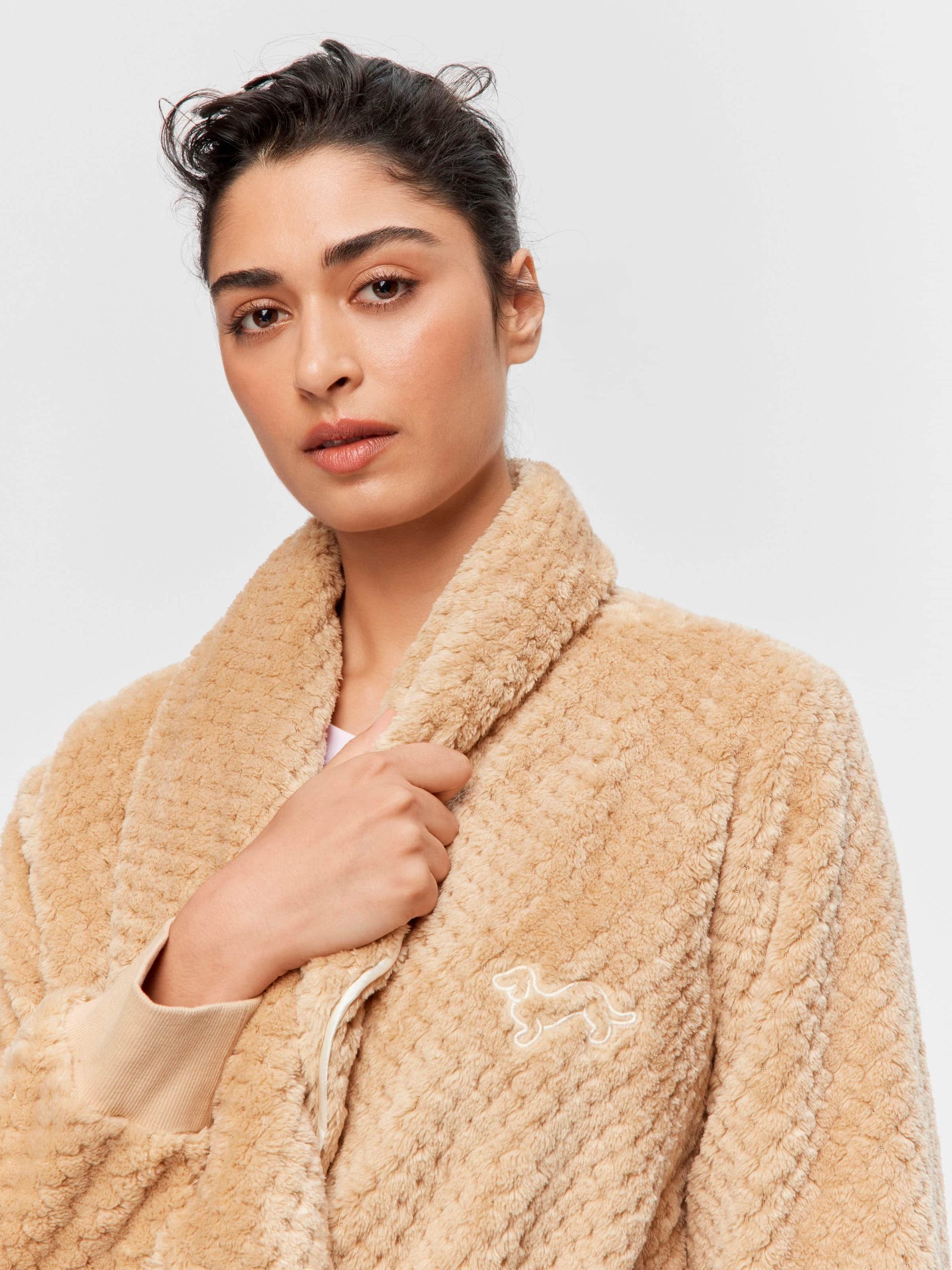 Peters Caramel Jacquard Full Length Gown caramel